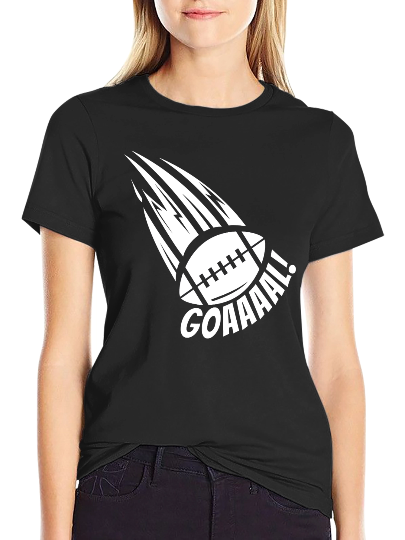 Goal! Football Graphic Tee - Black