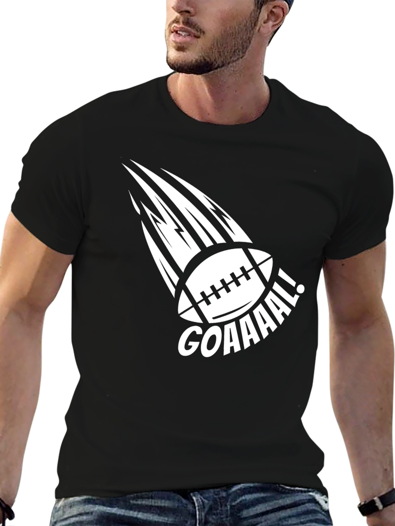 Goal! Football Graphic Tee - Black