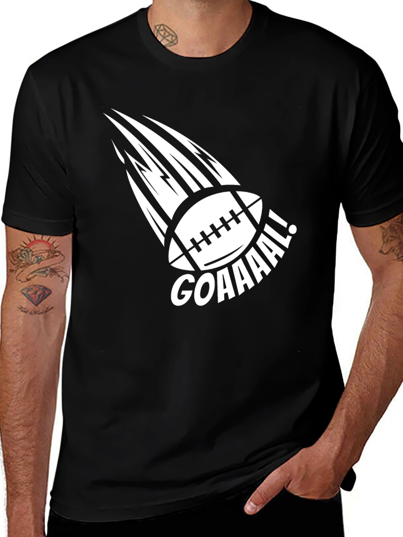 Goal! Football Graphic Tee - Black