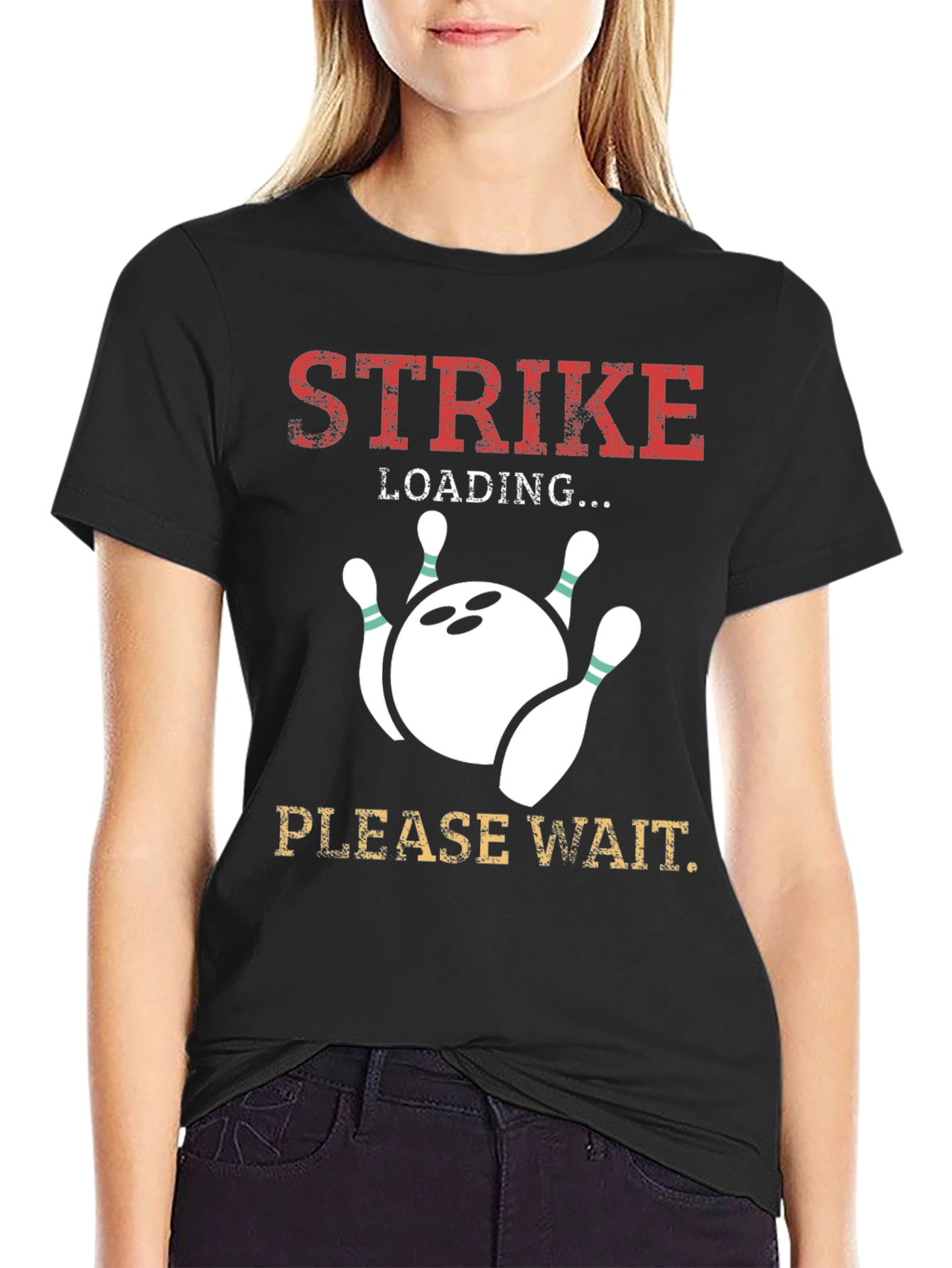 Strike Loading Please Wait Bowling T-Shirt