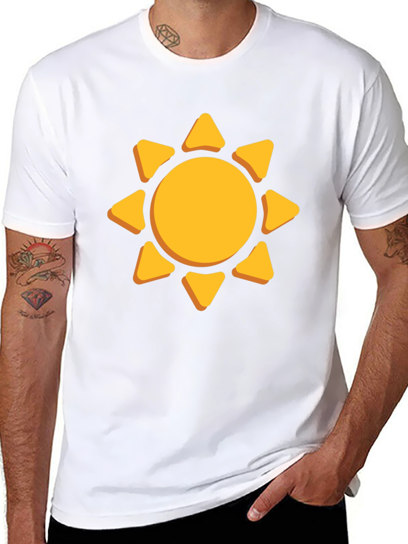 Sunny Day Graphic Tee - Black Cotton Shirt