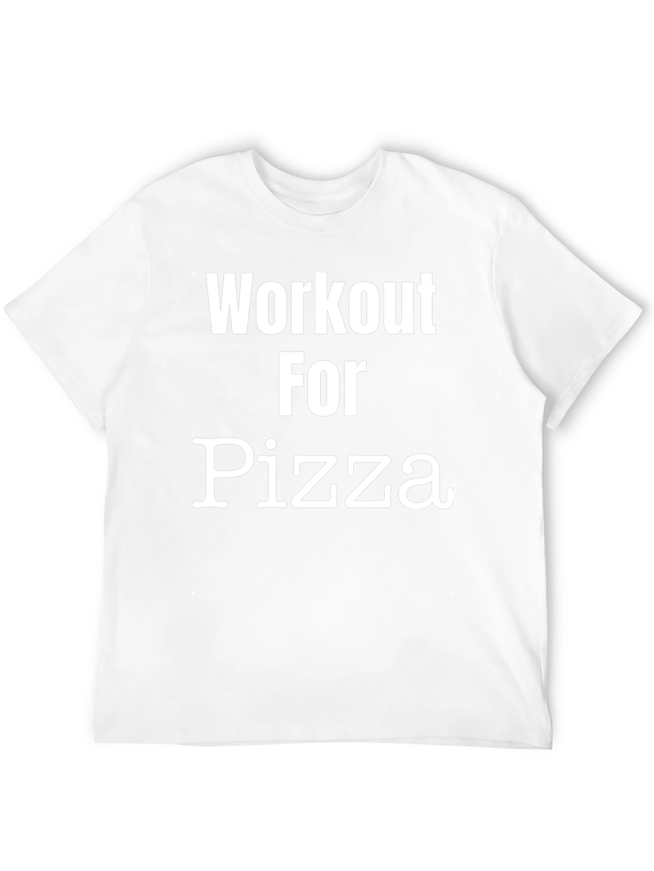 Workout For Pizza Black Graphic T-Shirt