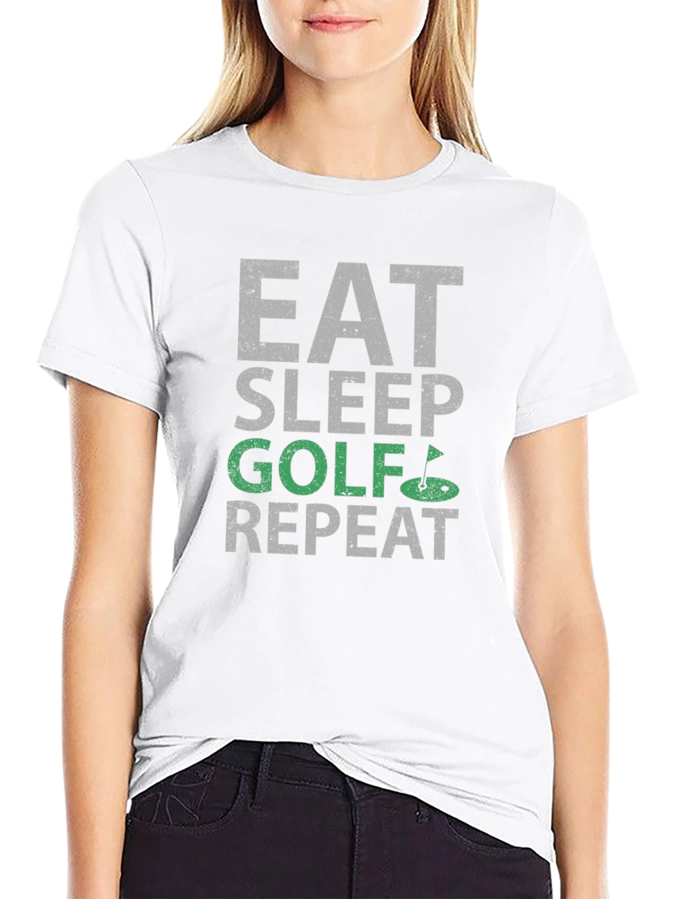 Eat Sleep Golf Repeat Graphic Tee