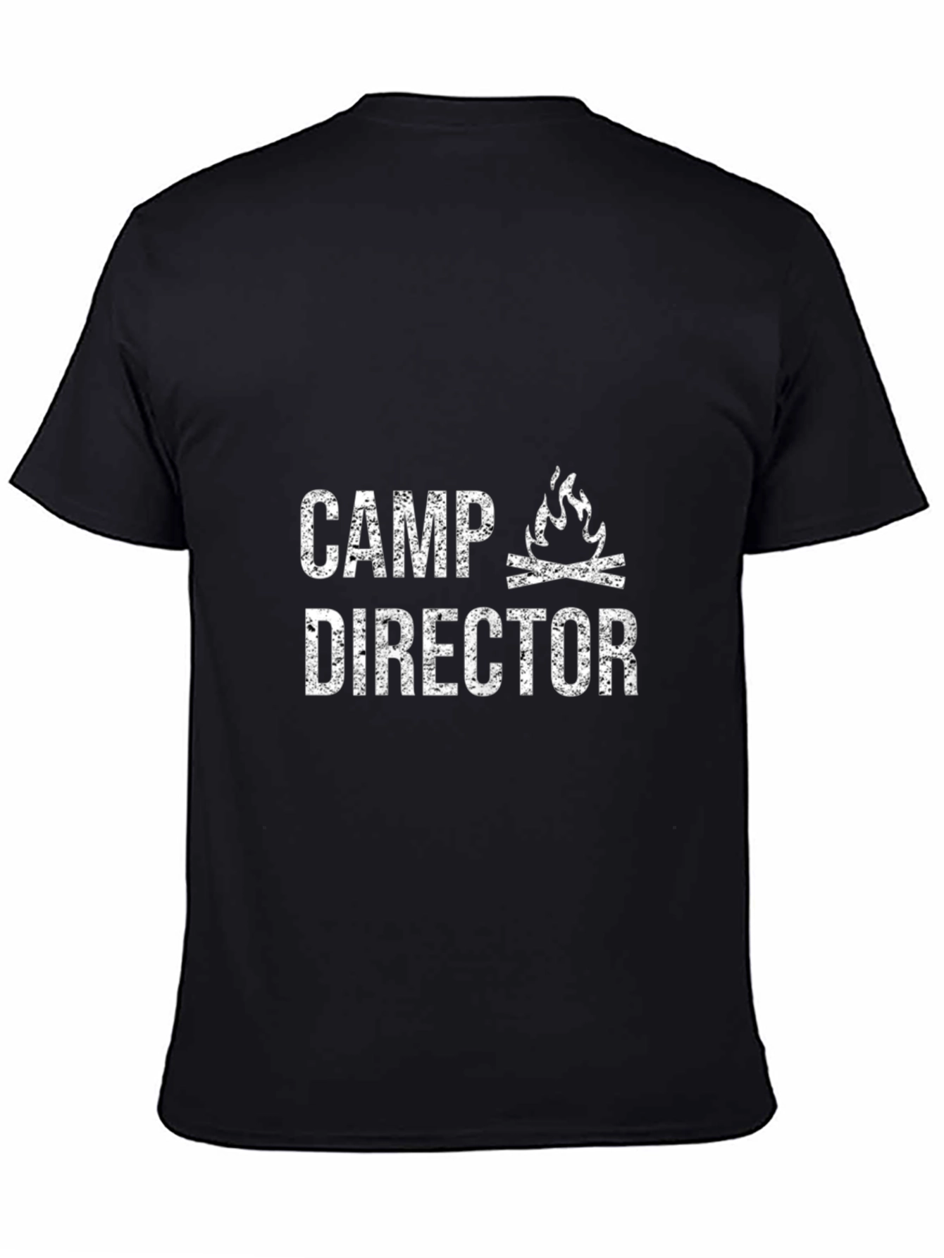 Camp Director Graphic Tee - Black Cotton T-Shirt