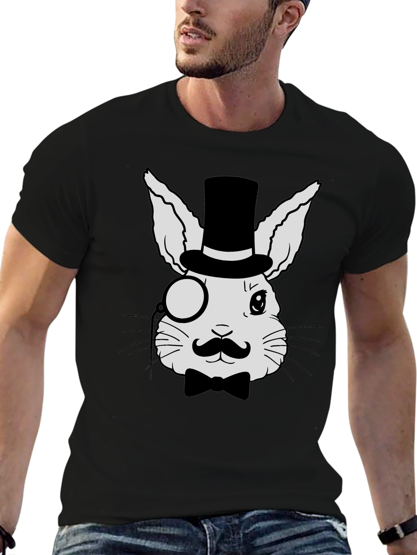 Dapper Rabbit T-Shirt - Funny Animal Tee