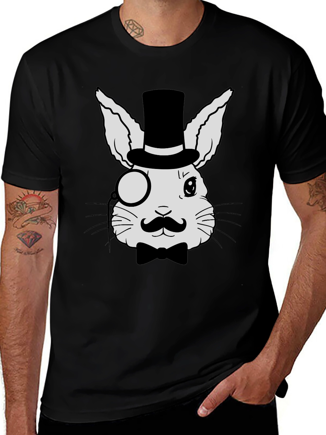 Dapper Rabbit T-Shirt - Funny Animal Tee
