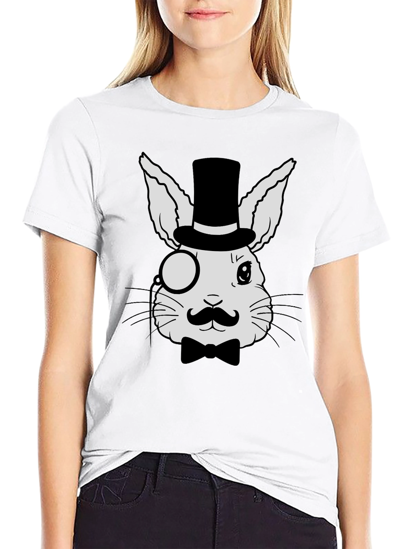Dapper Rabbit T-Shirt - Funny Animal Tee