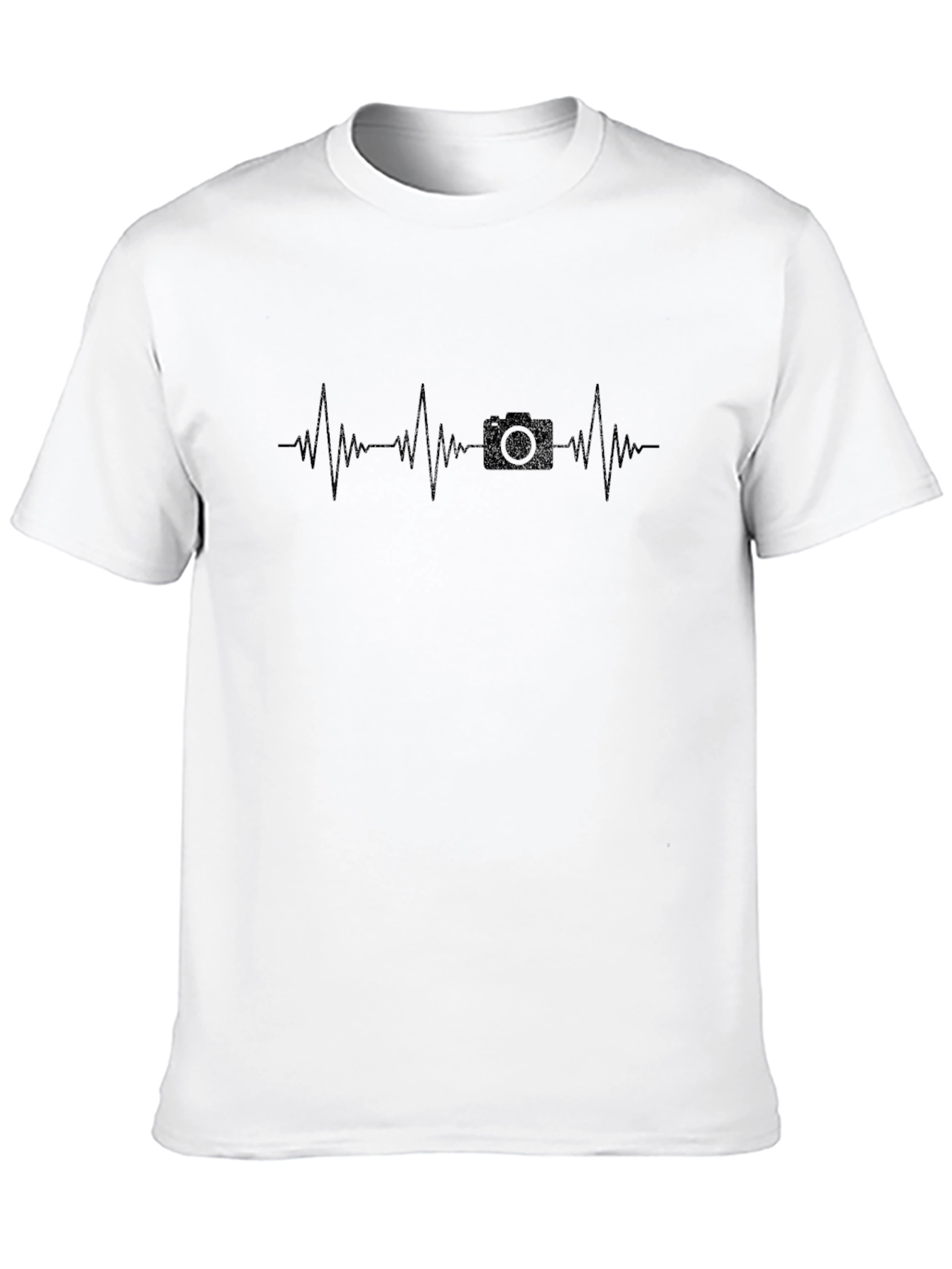 Photographer Heartbeat Black T-Shirt