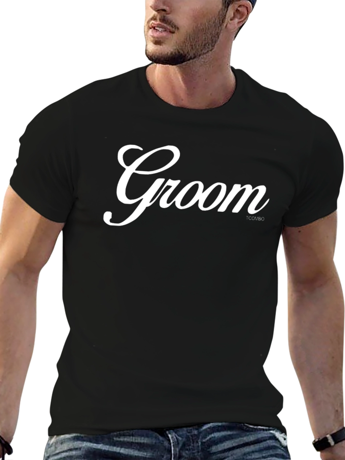 Groom Script Black T-Shirt
