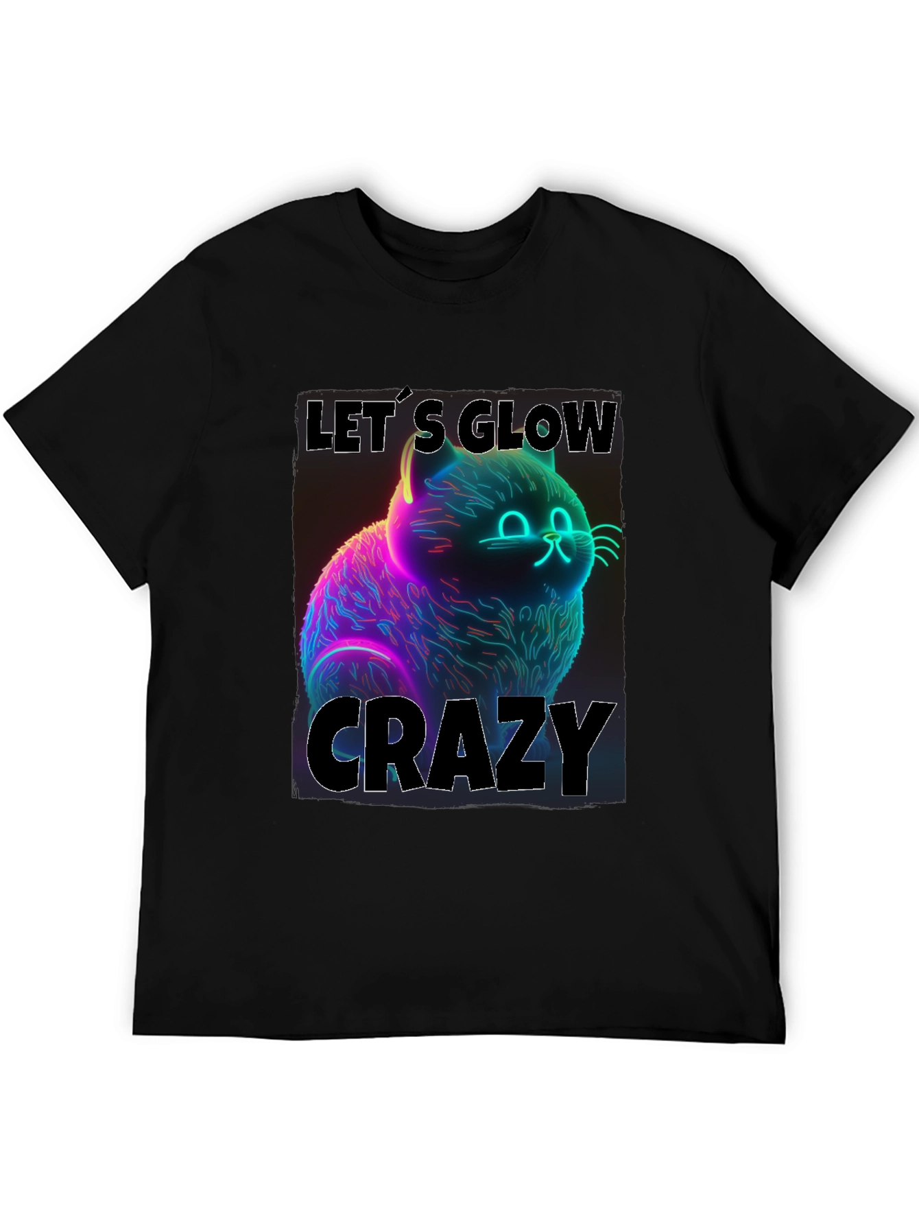 Glow Crazy Cat Graphic Tee
