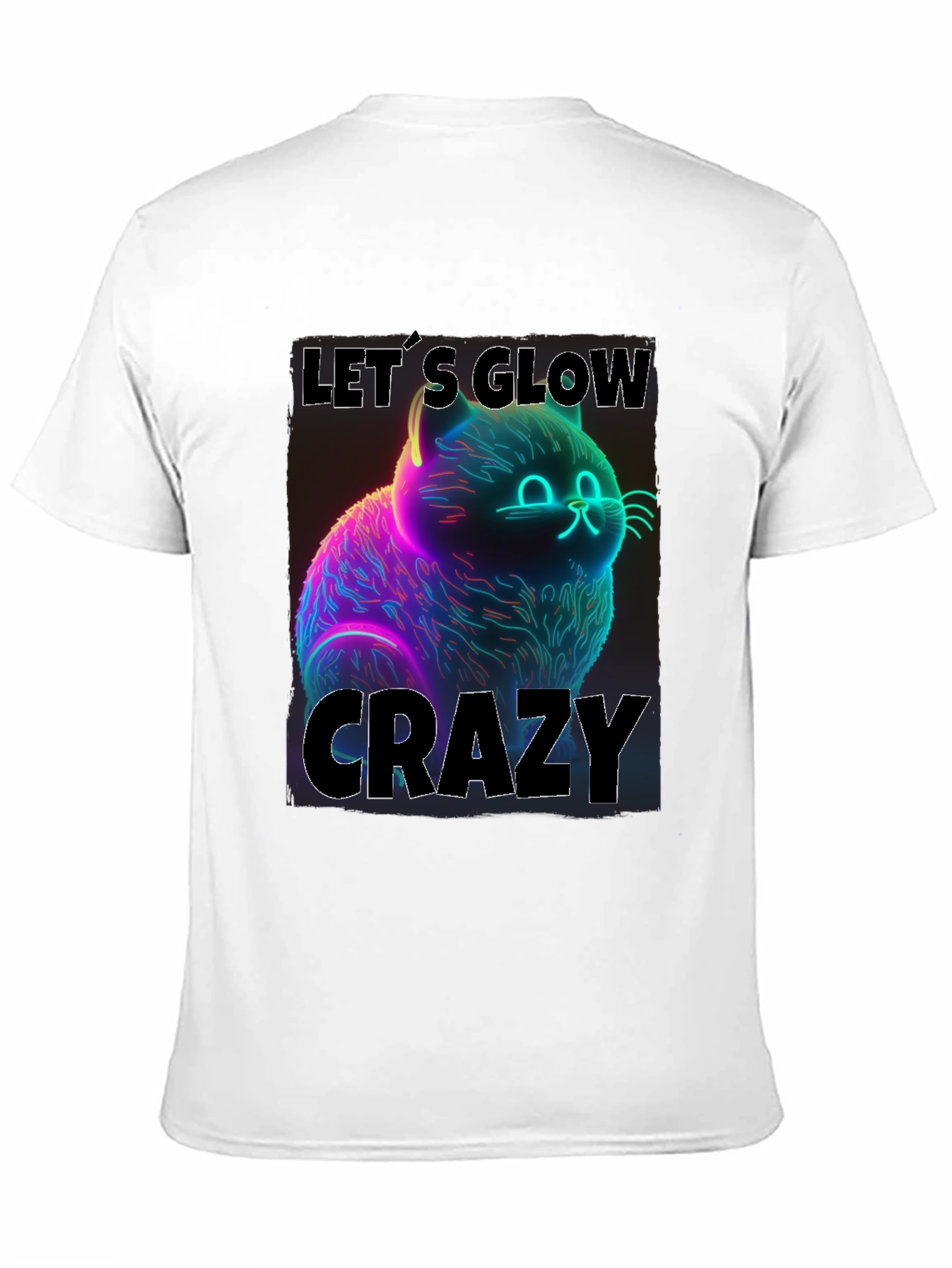 Glow Crazy Cat Graphic Tee