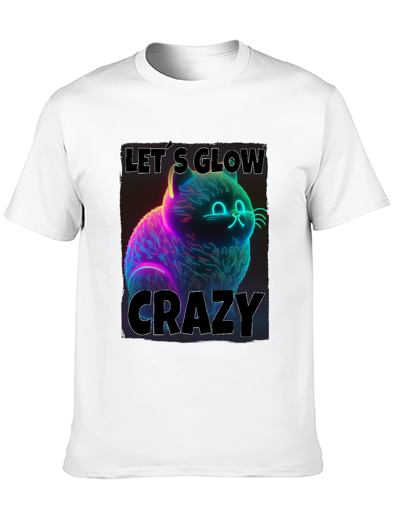 Glow Crazy Cat Graphic Tee