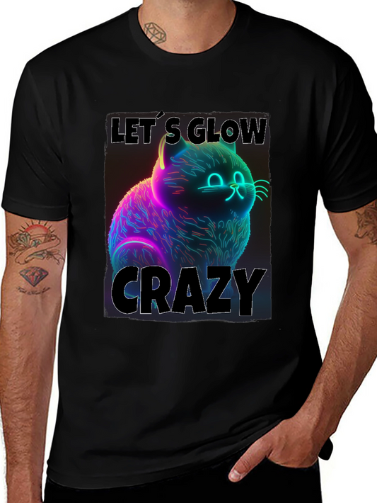Glow Crazy Cat Graphic Tee