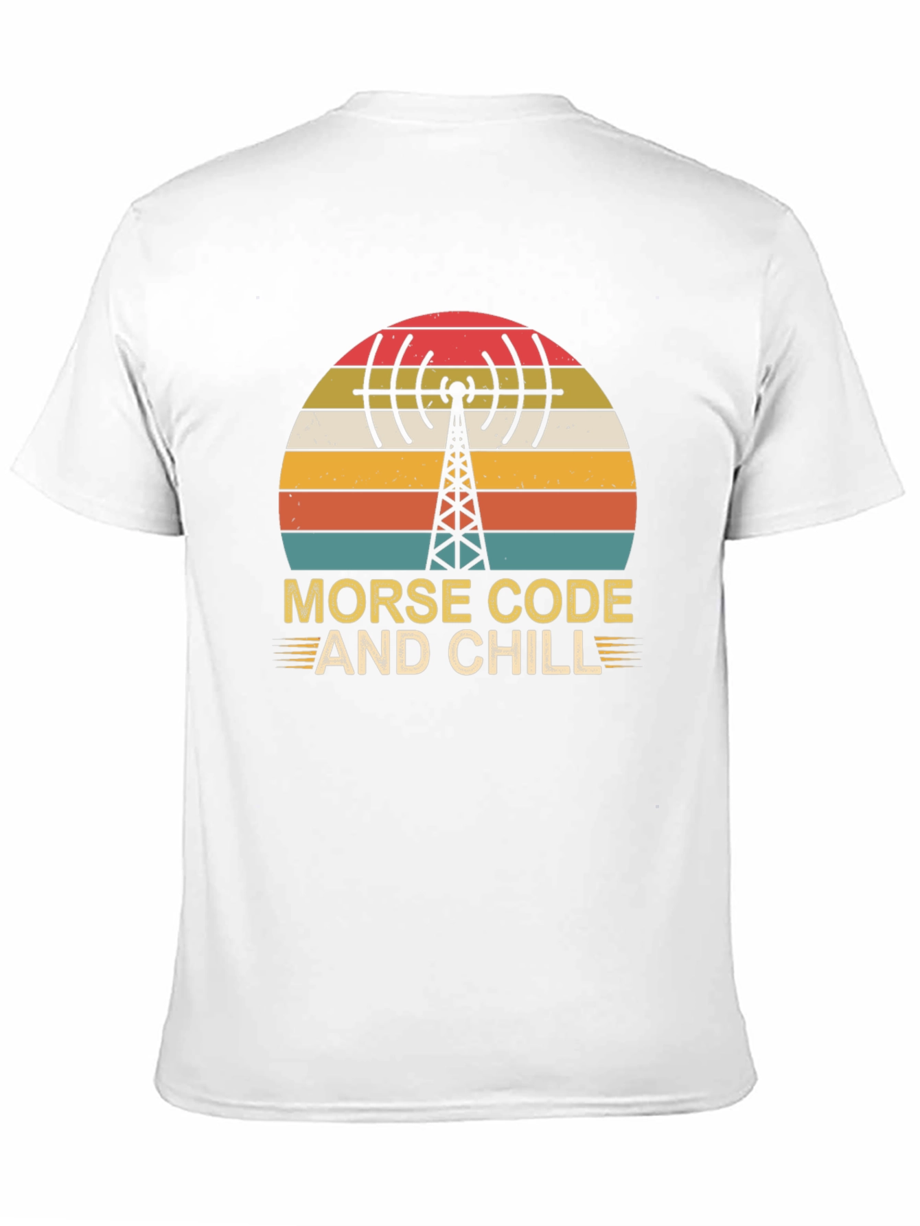 Morse Code & Chill Retro Graphic T-Shirt