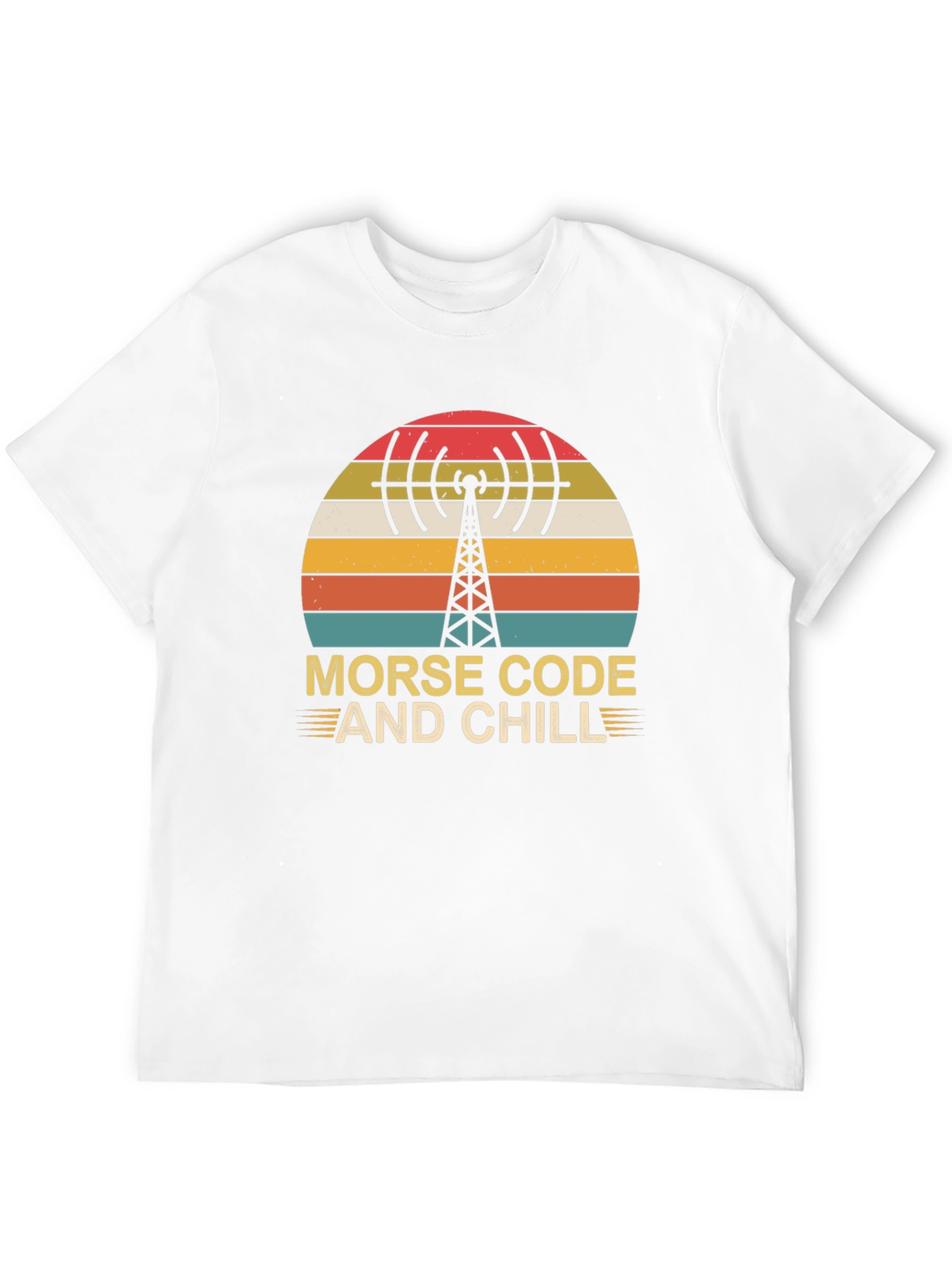 Morse Code & Chill Retro Graphic T-Shirt