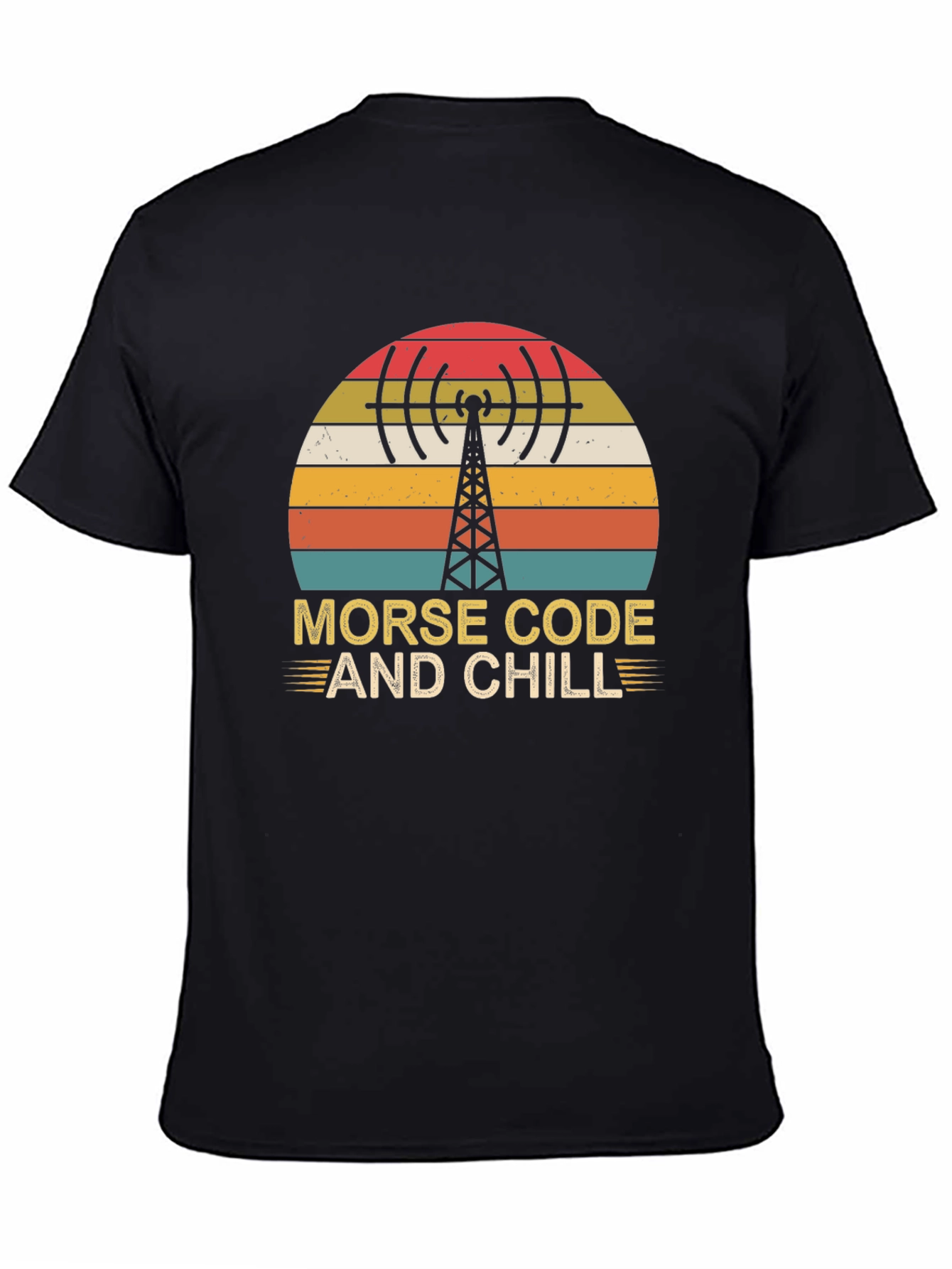 Morse Code & Chill Retro Graphic T-Shirt