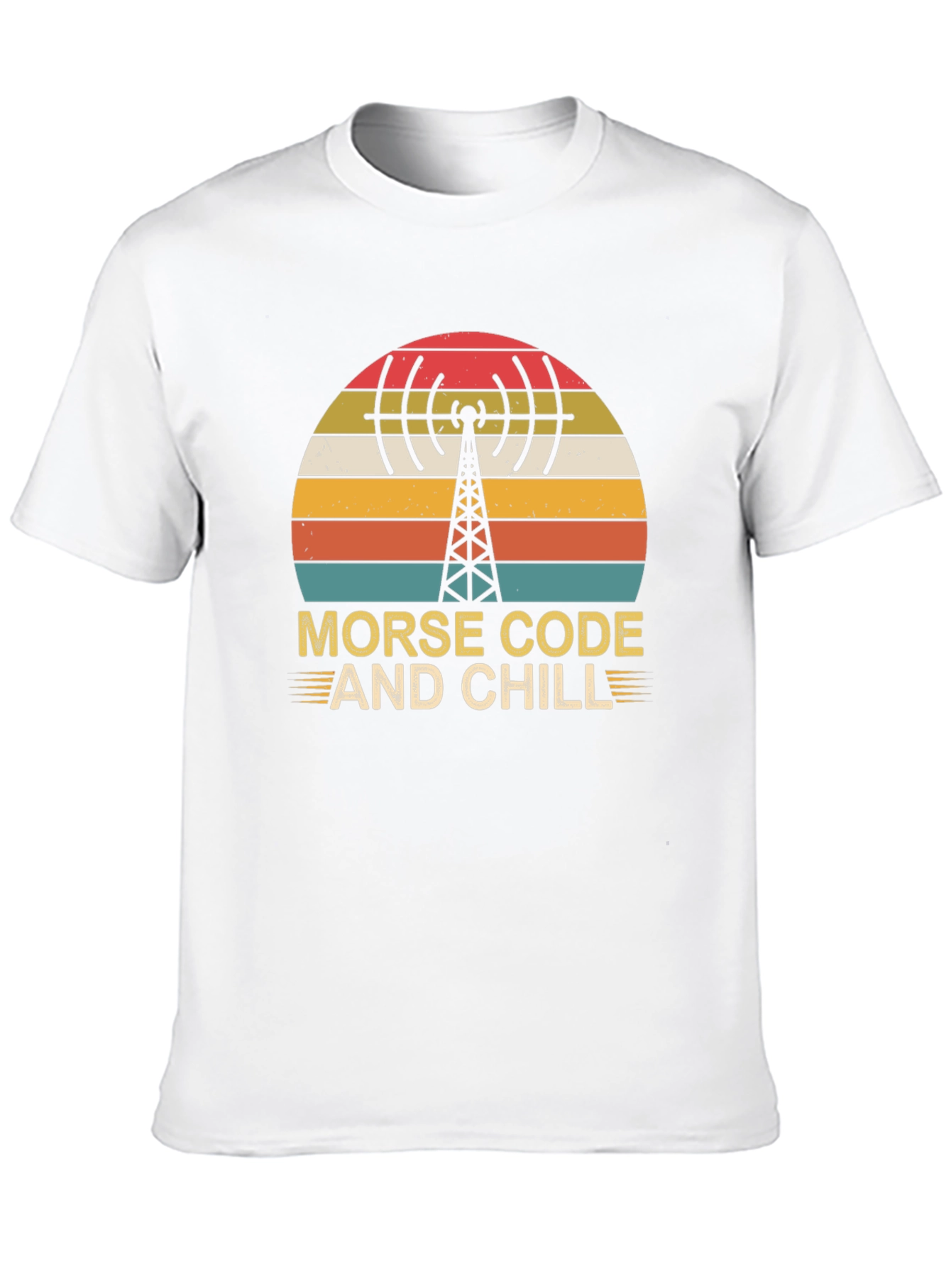 Morse Code & Chill Retro Graphic T-Shirt