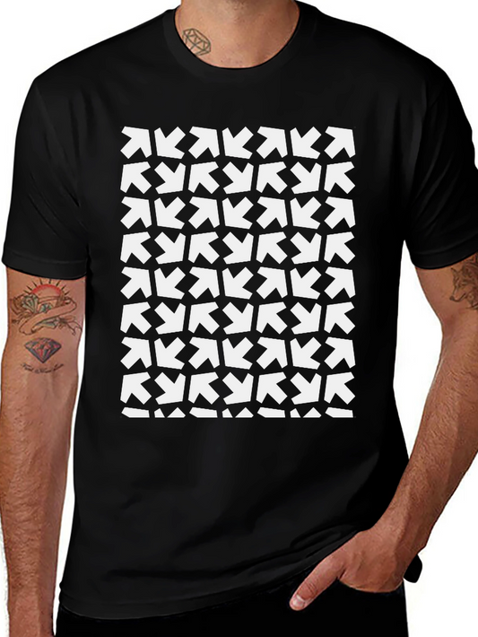 Arrow Pattern Black Tee
