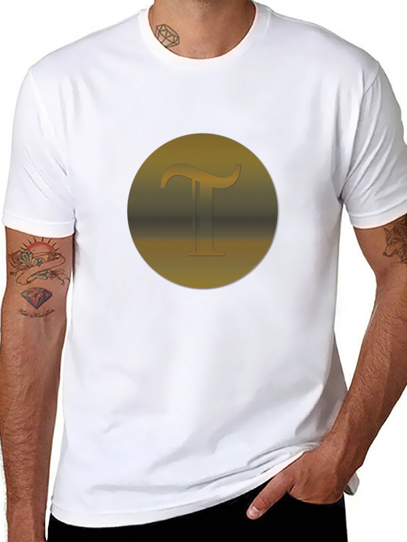 Letter T Graphic Tee - Stylish Casual Wear