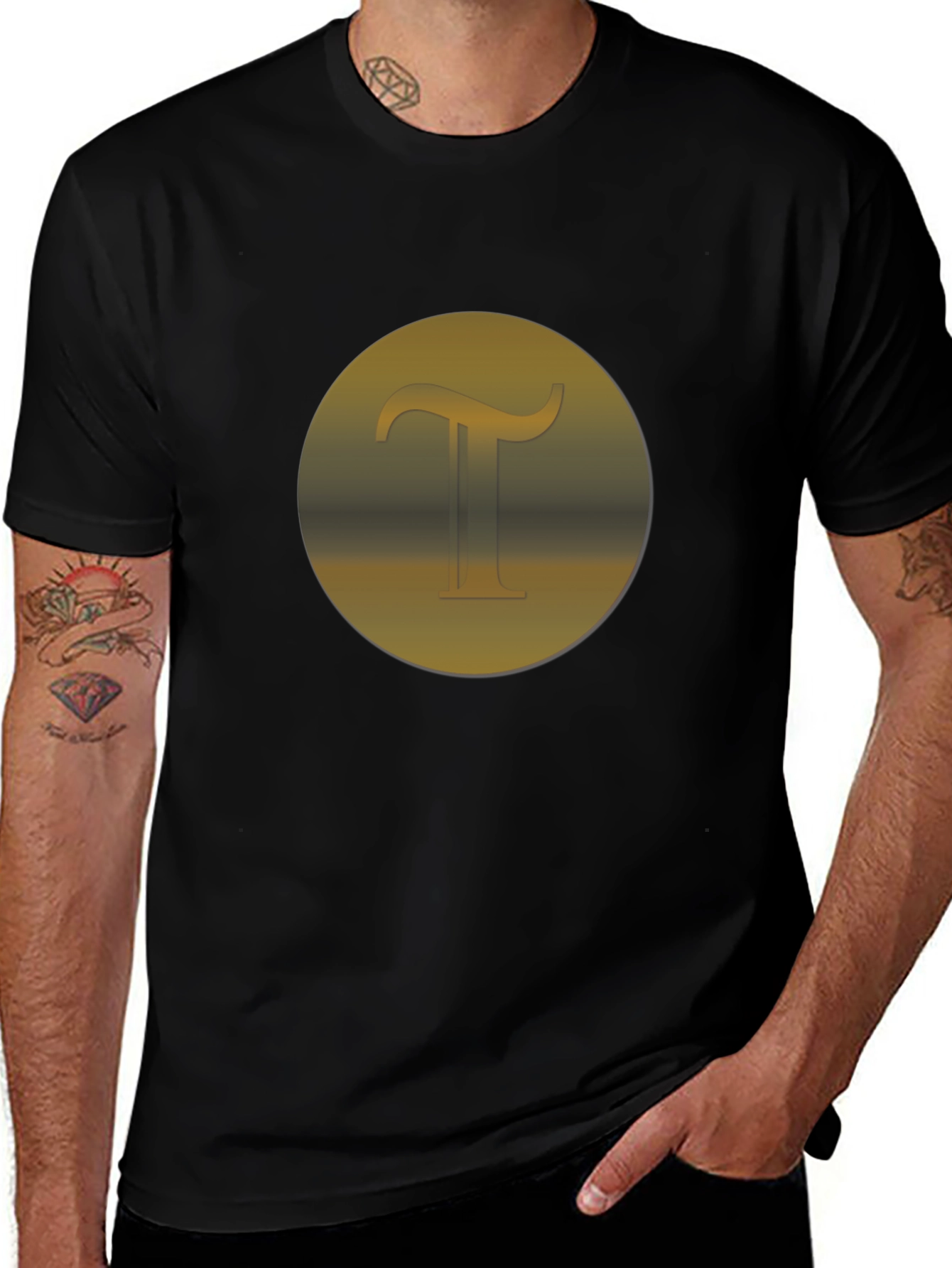 Letter T Graphic Tee - Stylish Casual Wear