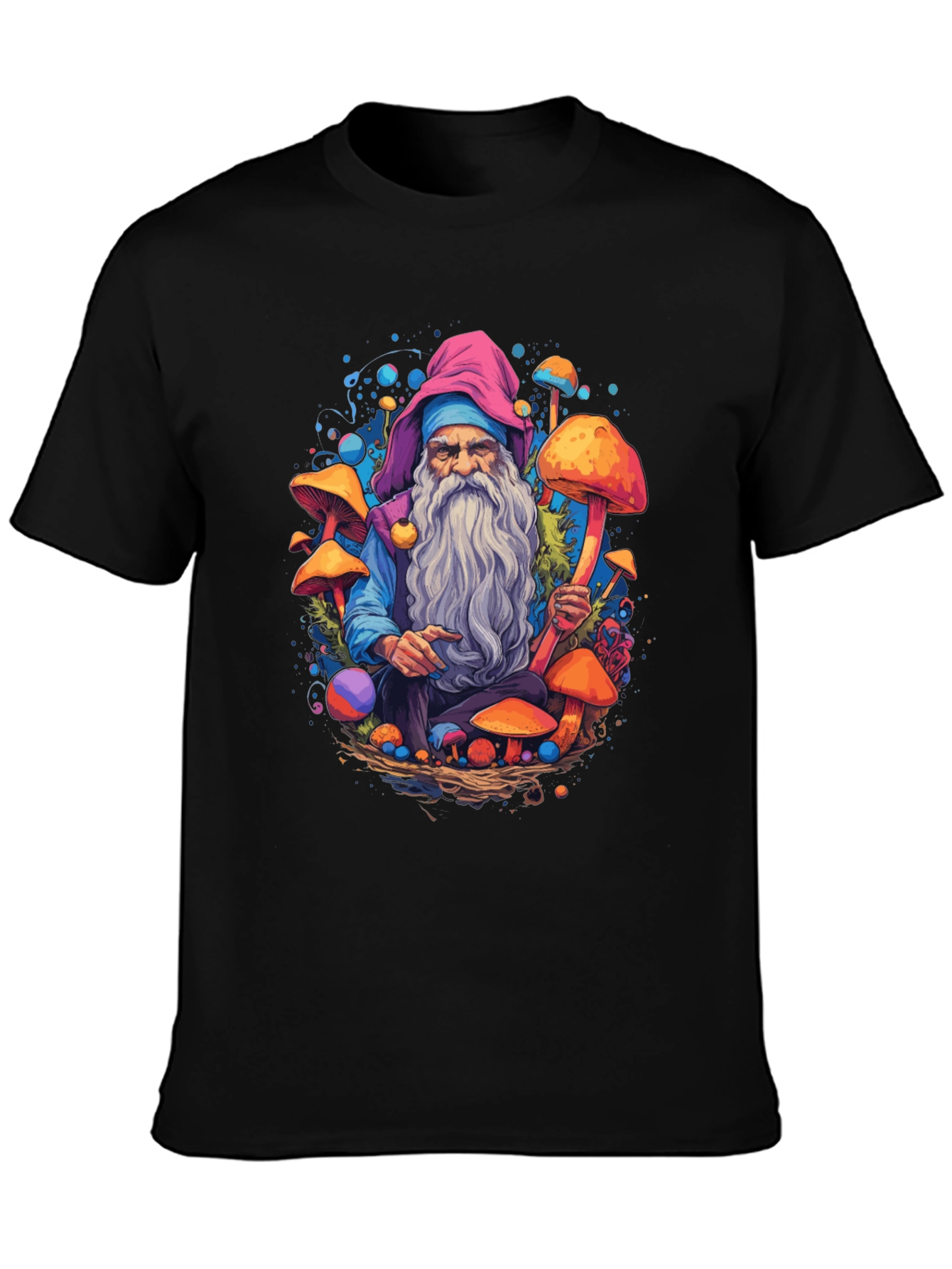 Mushroom Wizard Graphic Tee - Unique Design