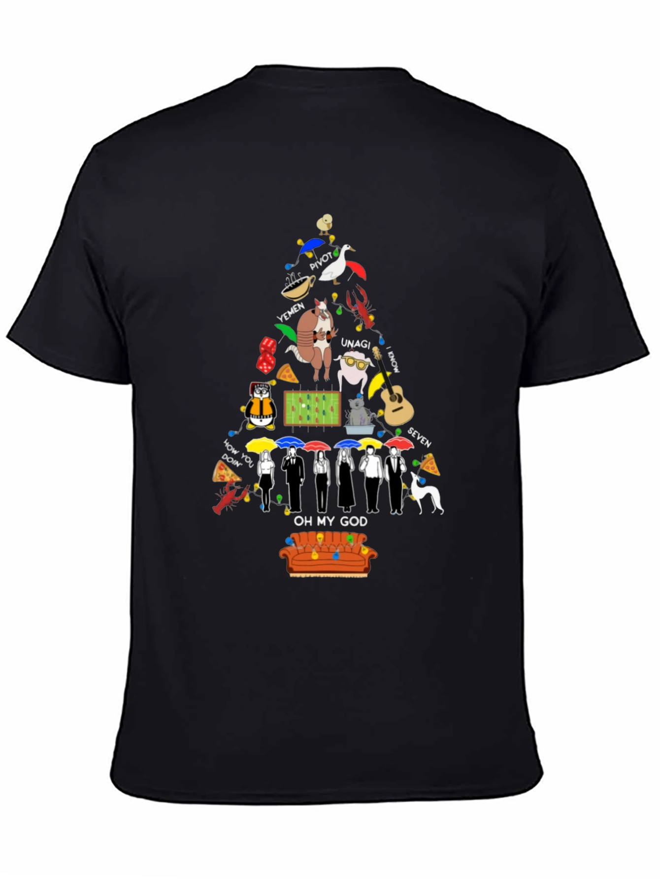 Friends TV Show Christmas Tree T-Shirt