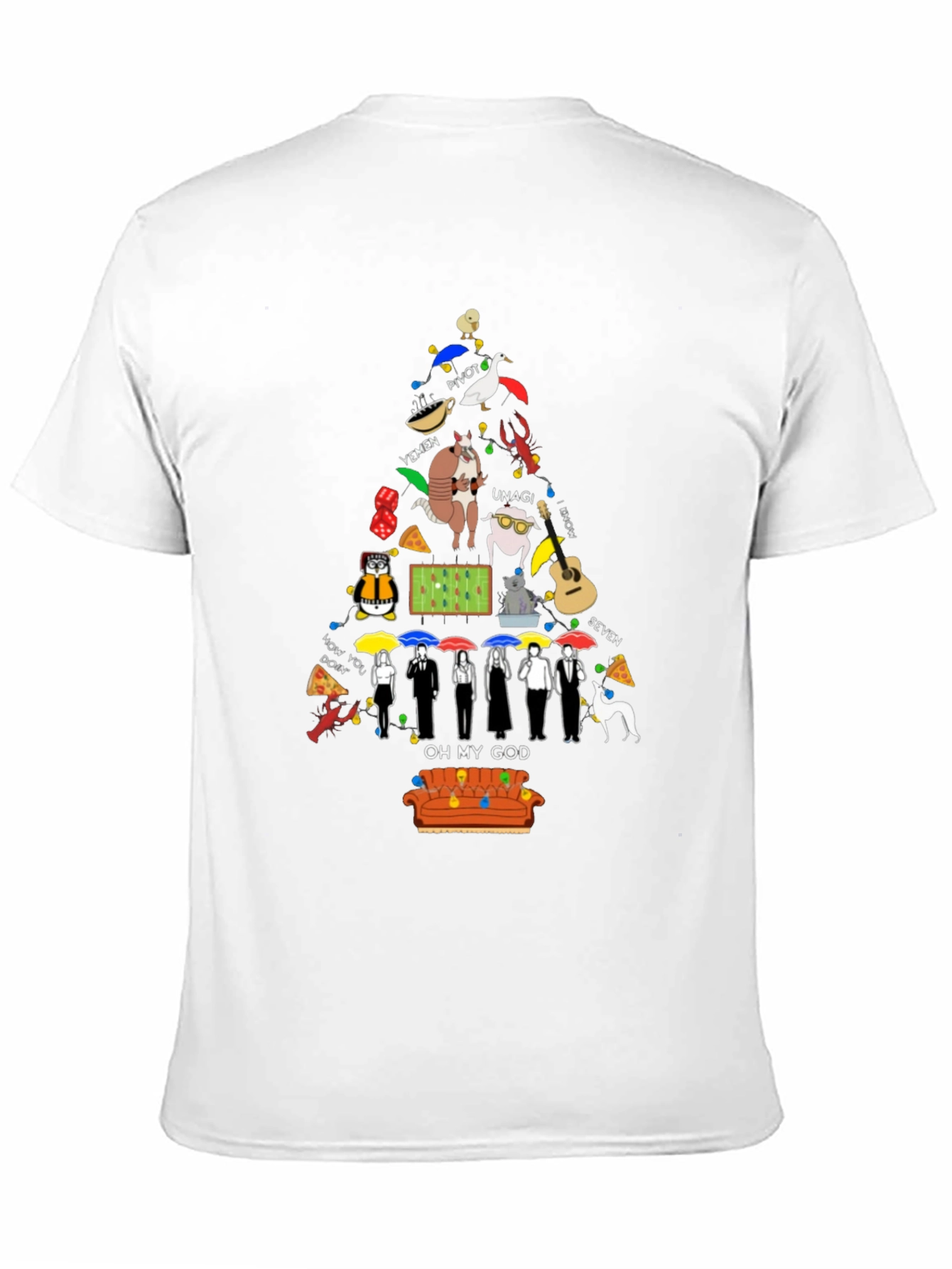 Friends TV Show Christmas Tree T-Shirt