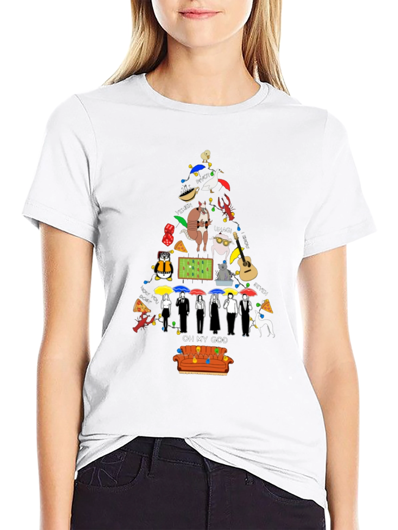 Friends TV Show Christmas Tree T-Shirt