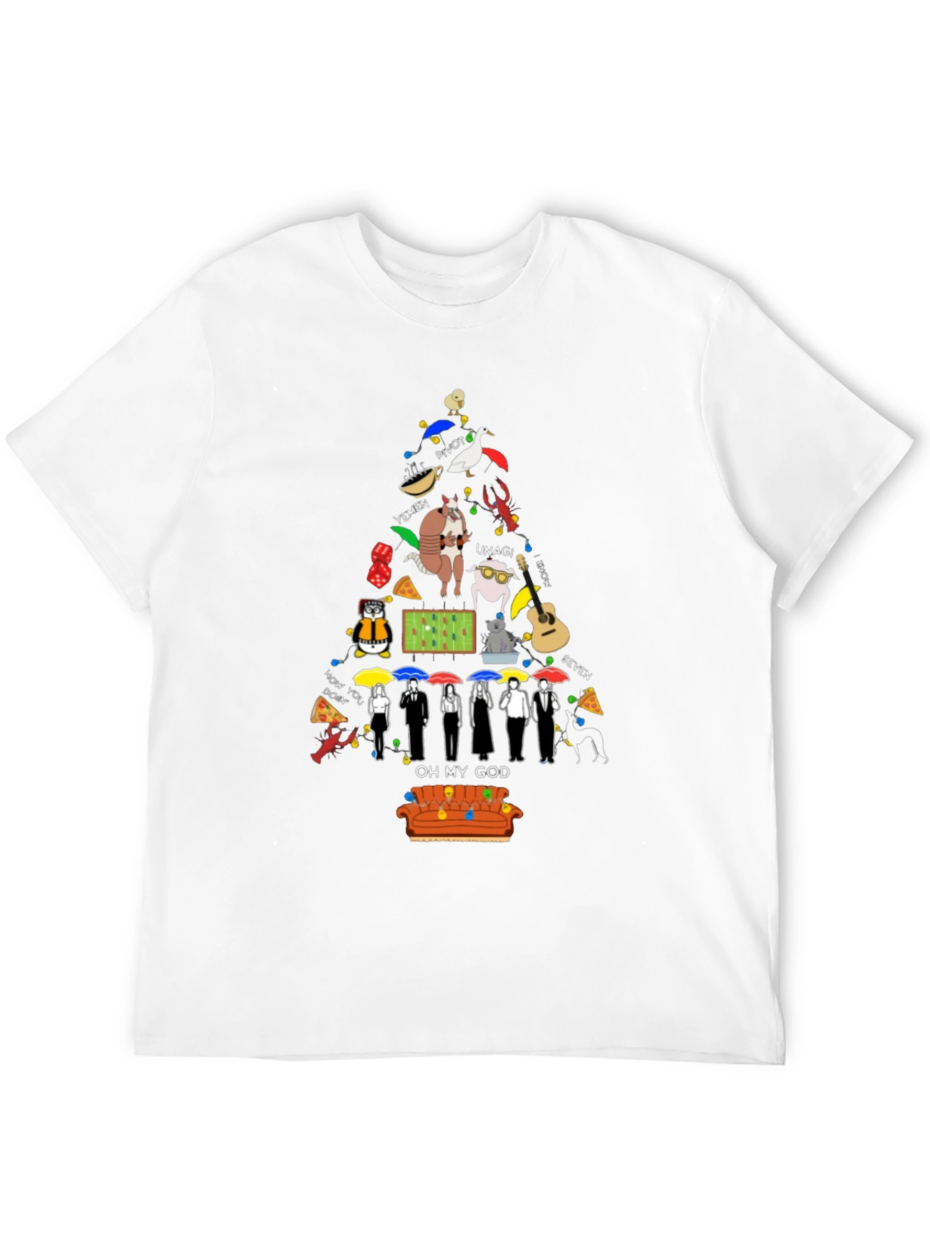 Friends TV Show Christmas Tree T-Shirt