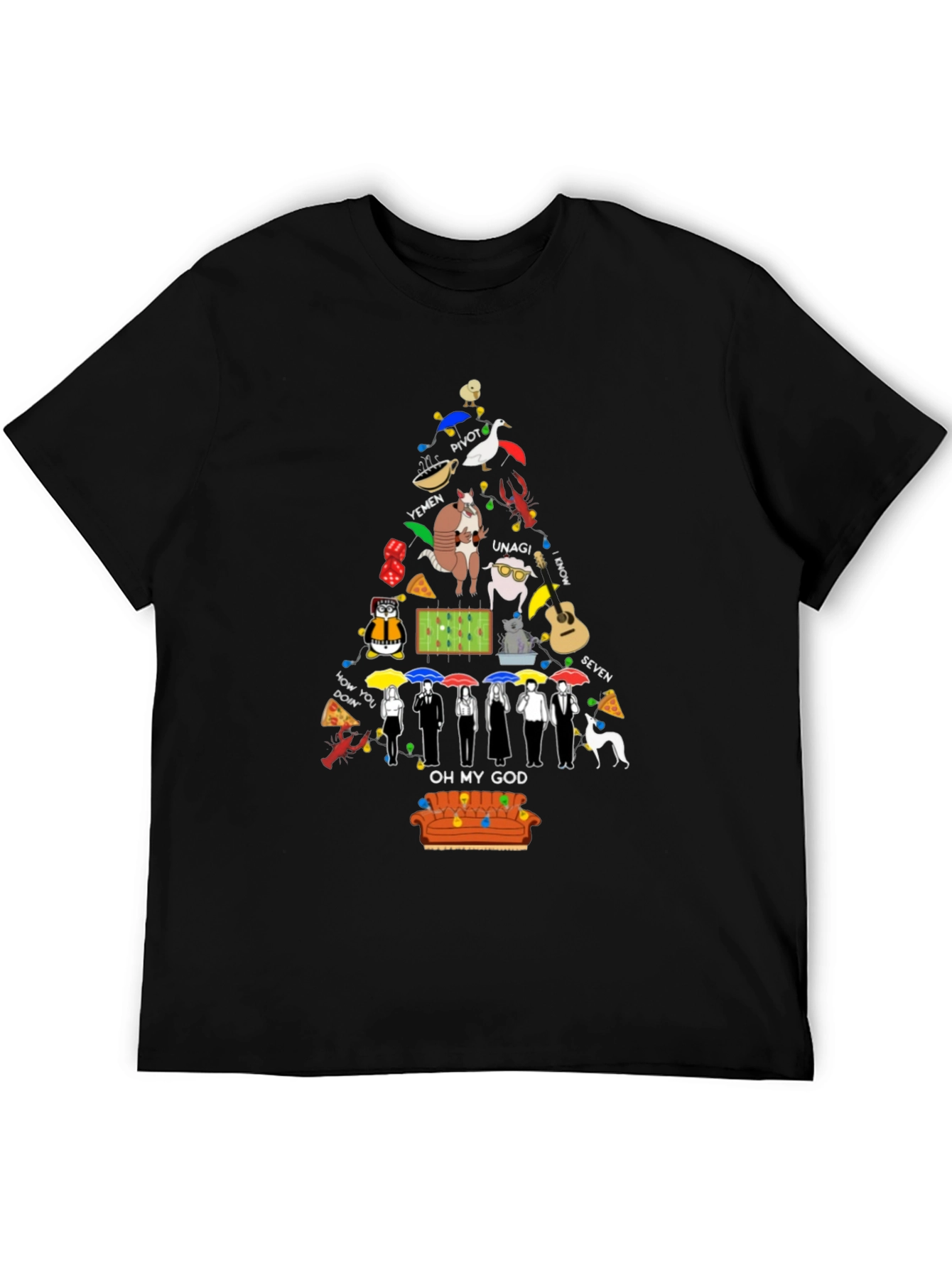 Friends TV Show Christmas Tree T-Shirt