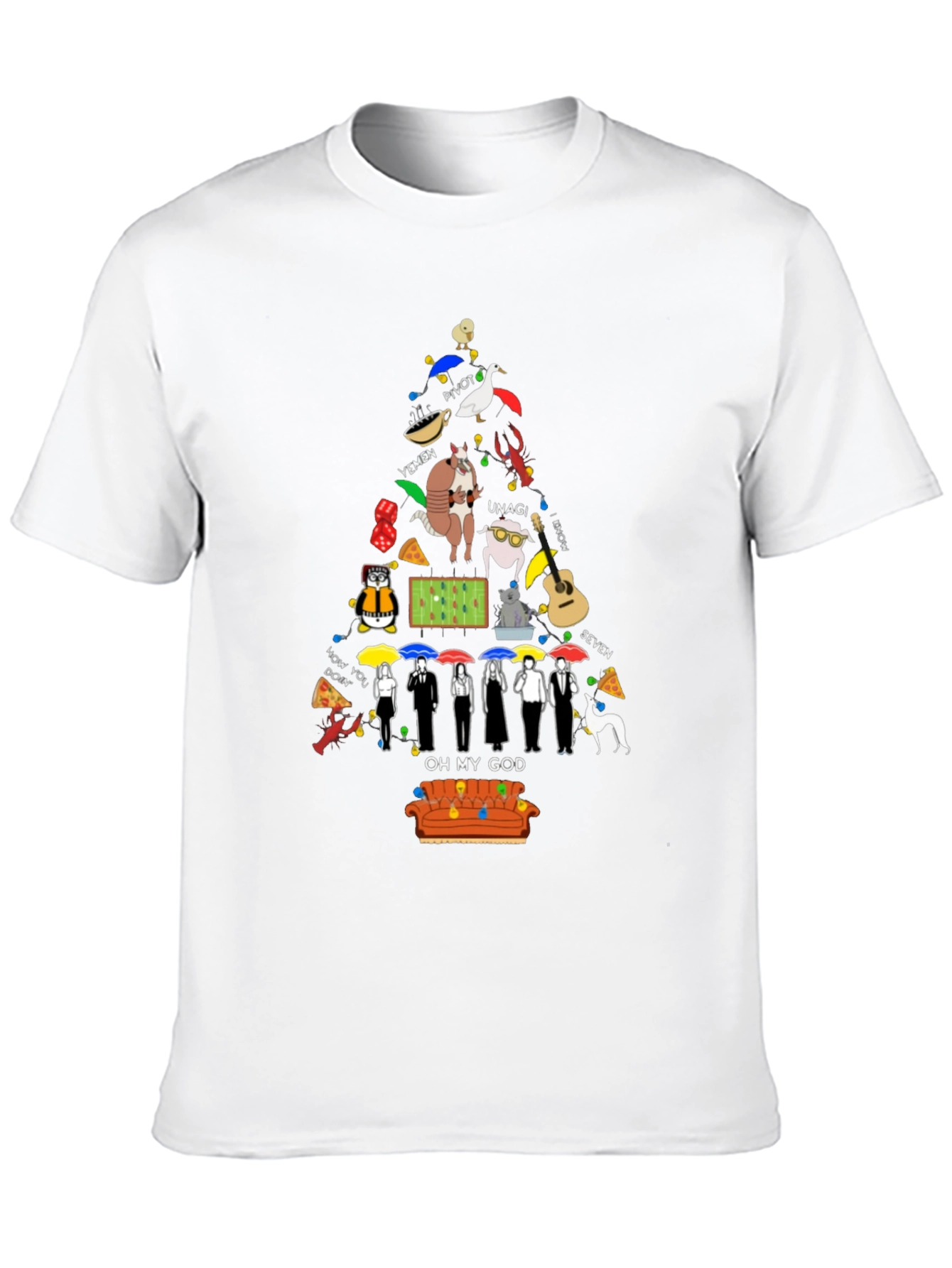 Friends TV Show Christmas Tree T-Shirt