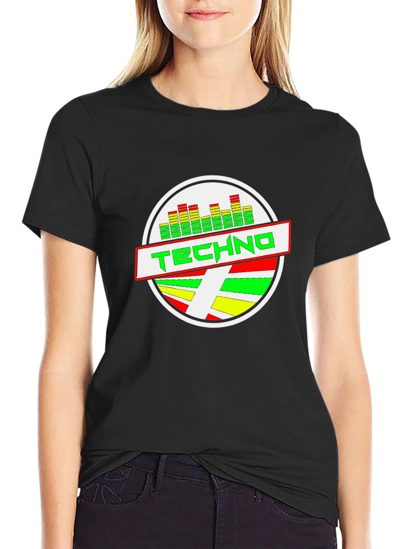 Techno Graphic Black T-Shirt