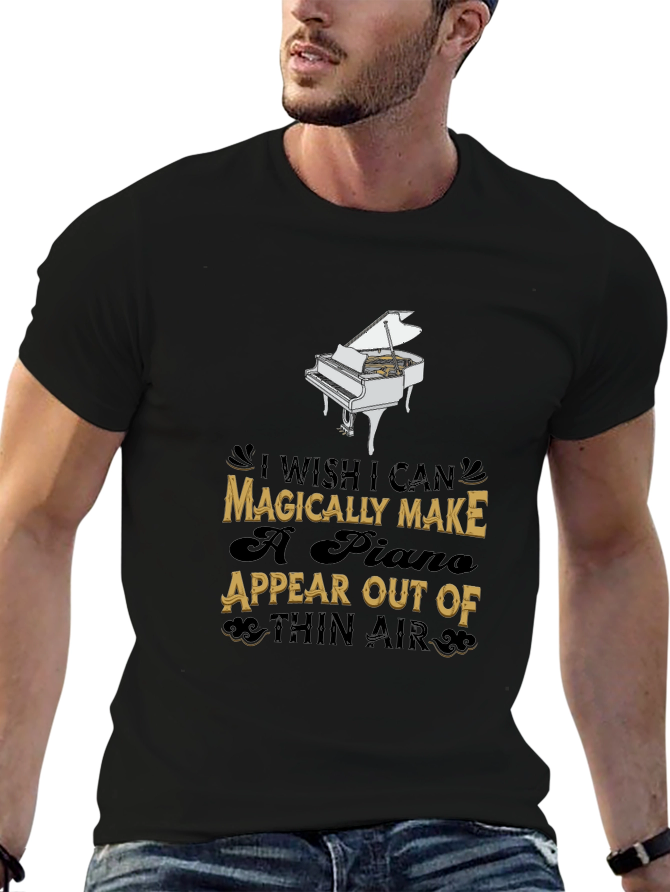Magical Piano Graphic Tee - Musicians Dream Shirt