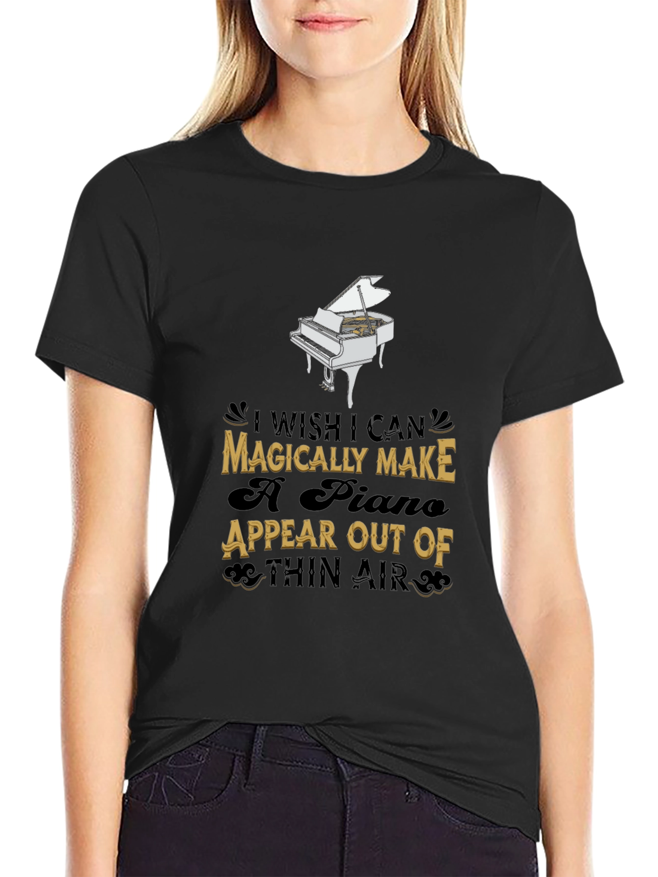Magical Piano Graphic Tee - Musicians Dream Shirt