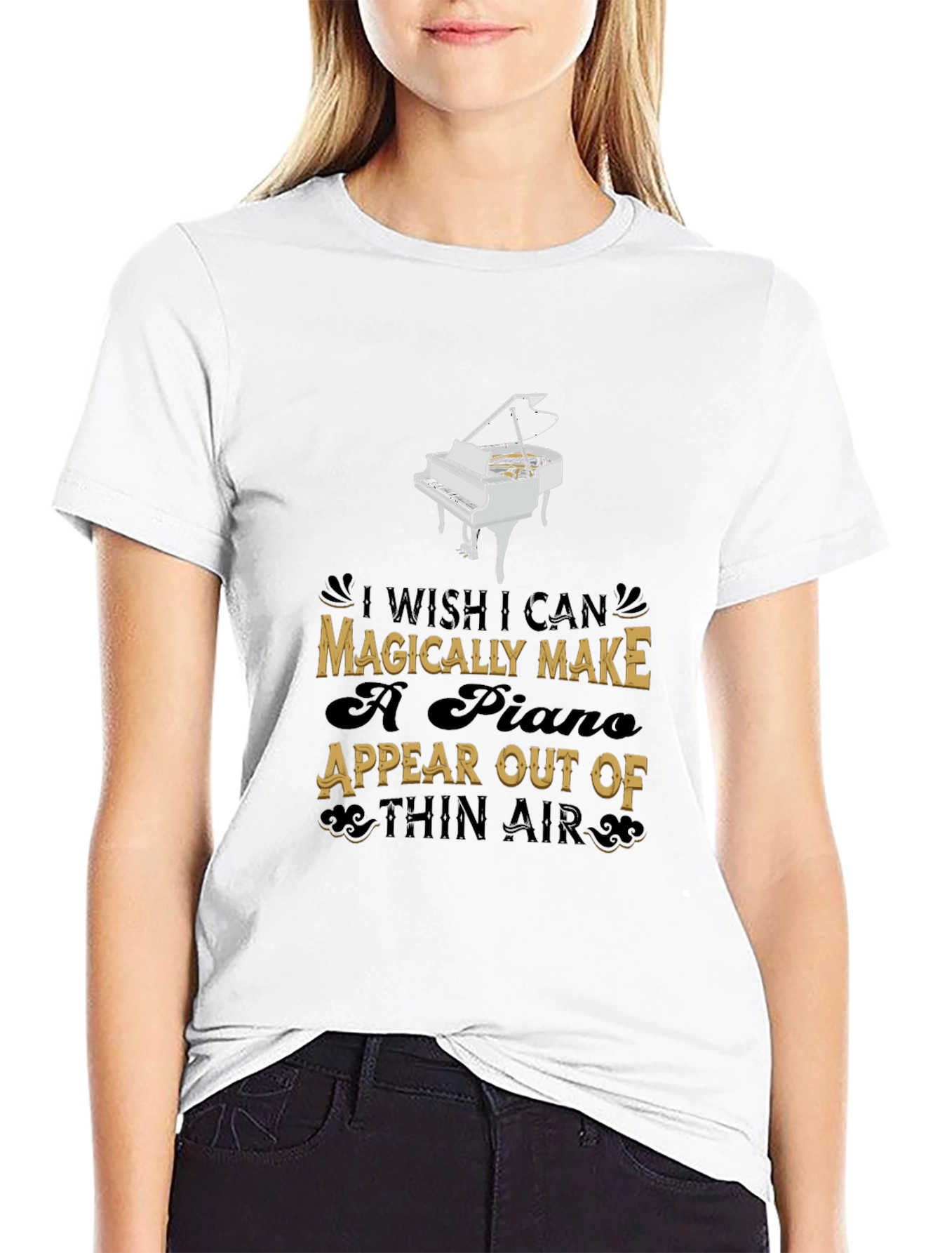 Magical Piano Graphic Tee - Musicians Dream Shirt