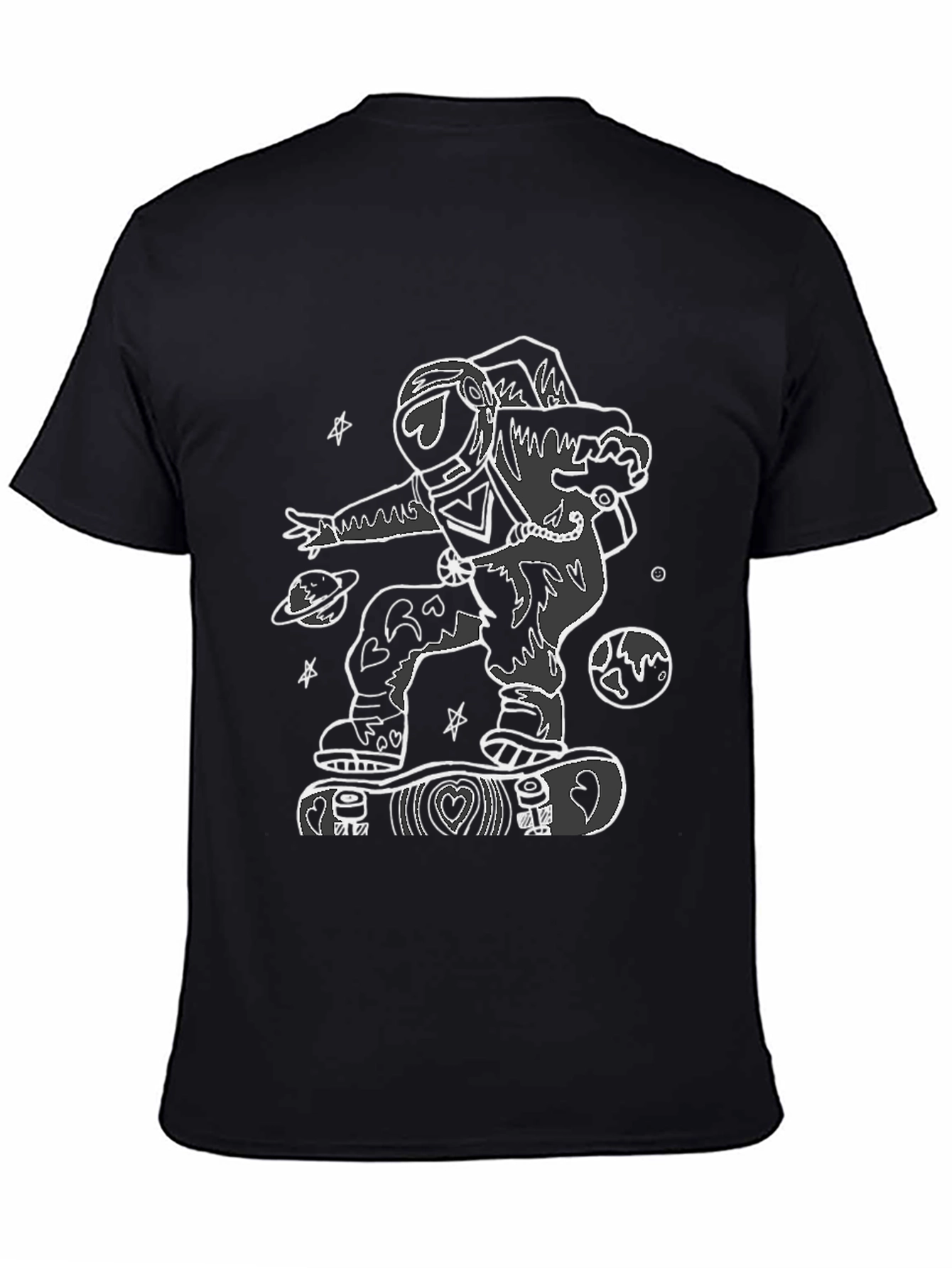 Skateboarding Astronaut Graphic Tee