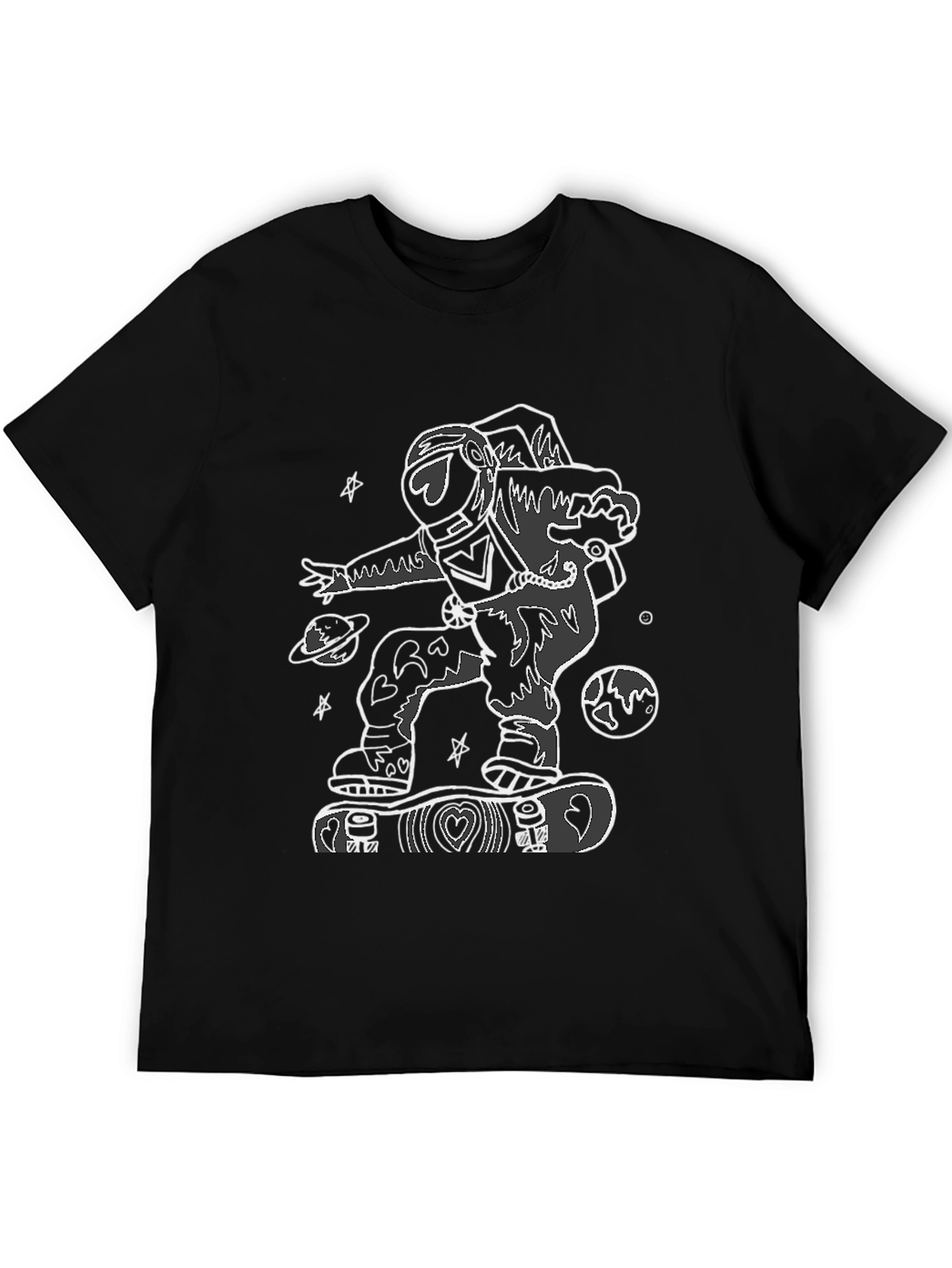 Skateboarding Astronaut Graphic Tee