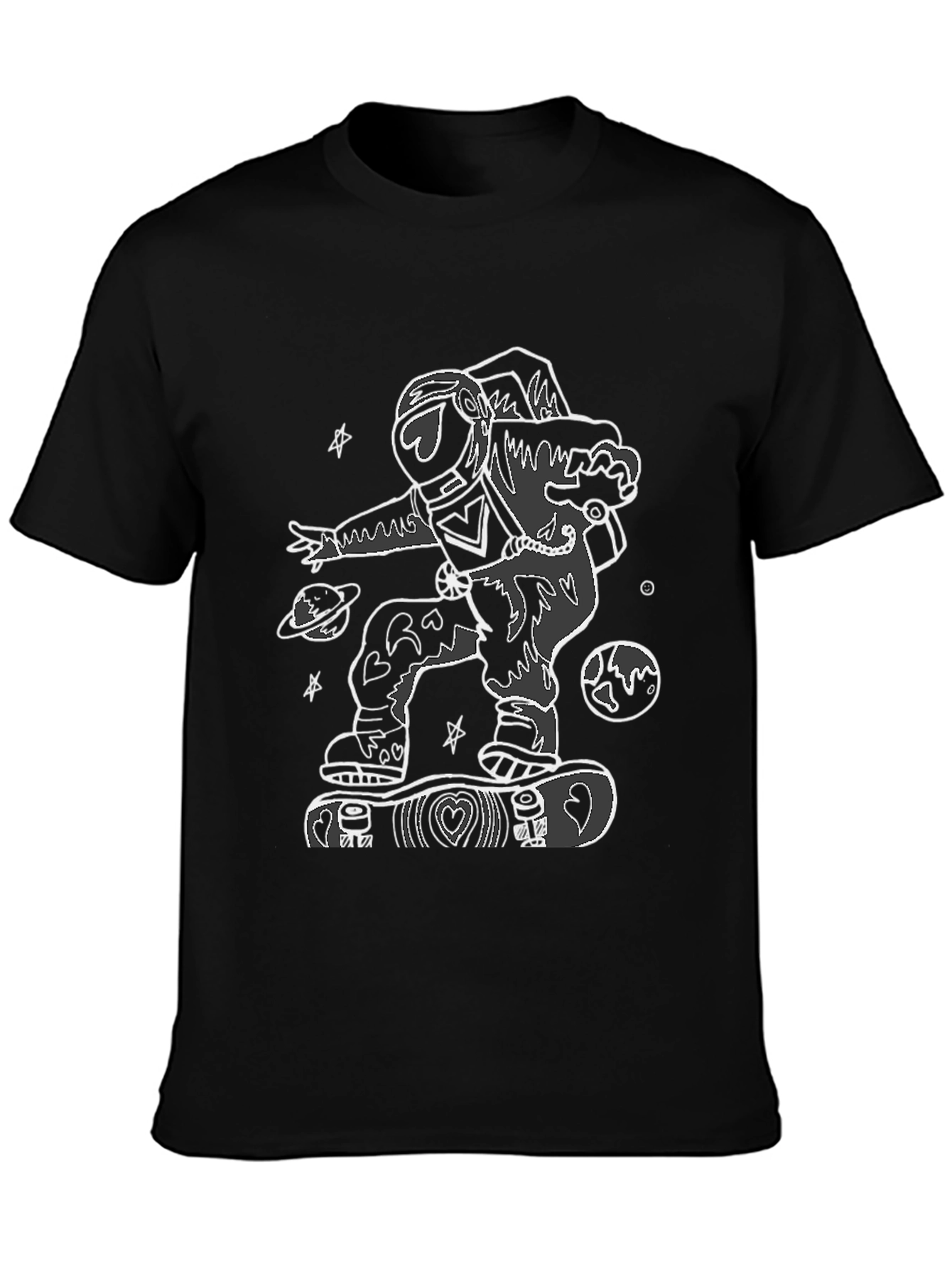 Skateboarding Astronaut Graphic Tee
