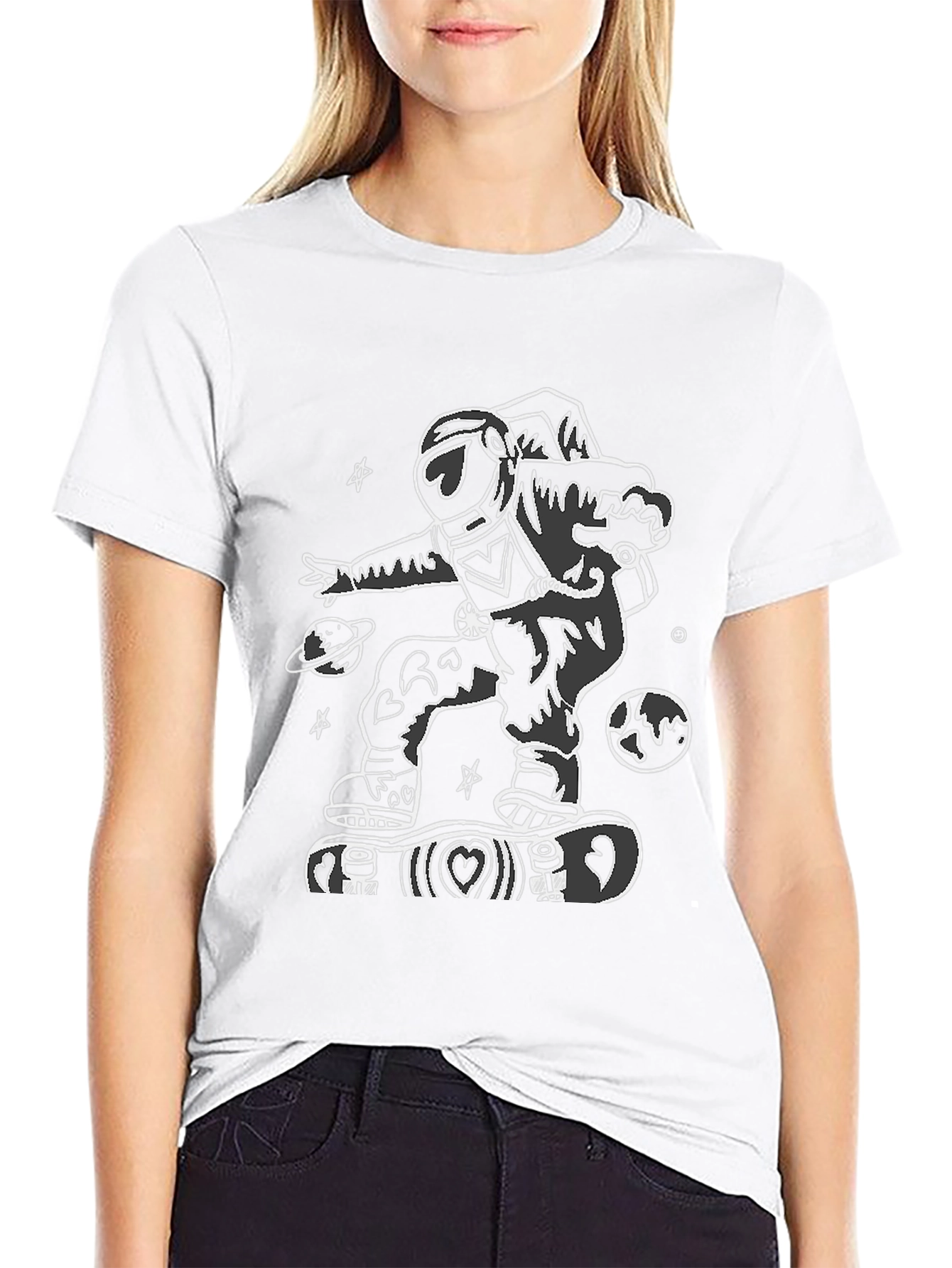 Skateboarding Astronaut Graphic Tee