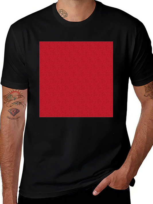 Bold Red Square Graphic Tee - Classic Fit