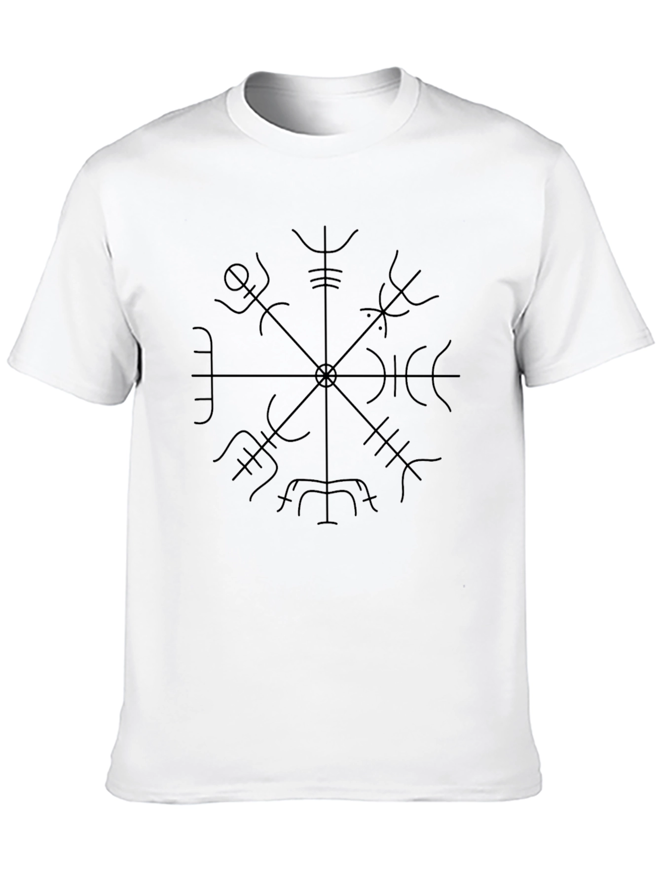 Vegvisir Compass Viking Rune Black T-Shirt