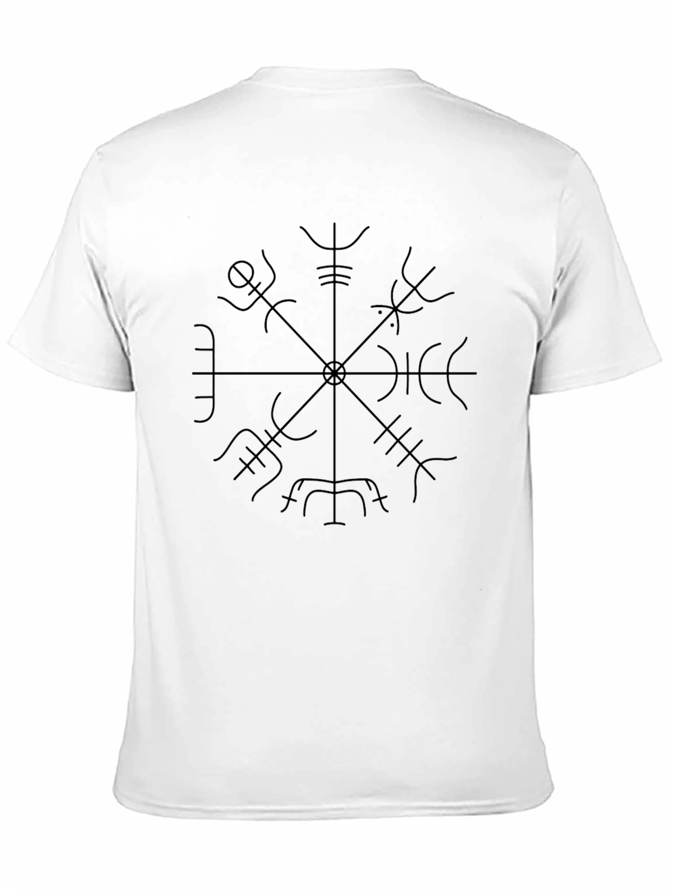 Vegvisir Compass Viking Rune Black T-Shirt
