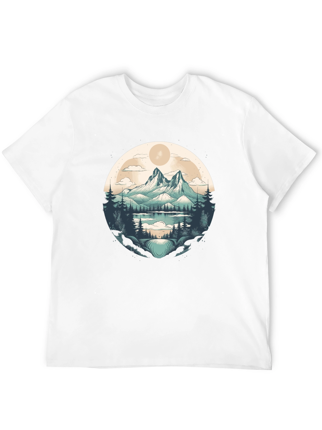 Mountain Lake Graphic Tee - Black