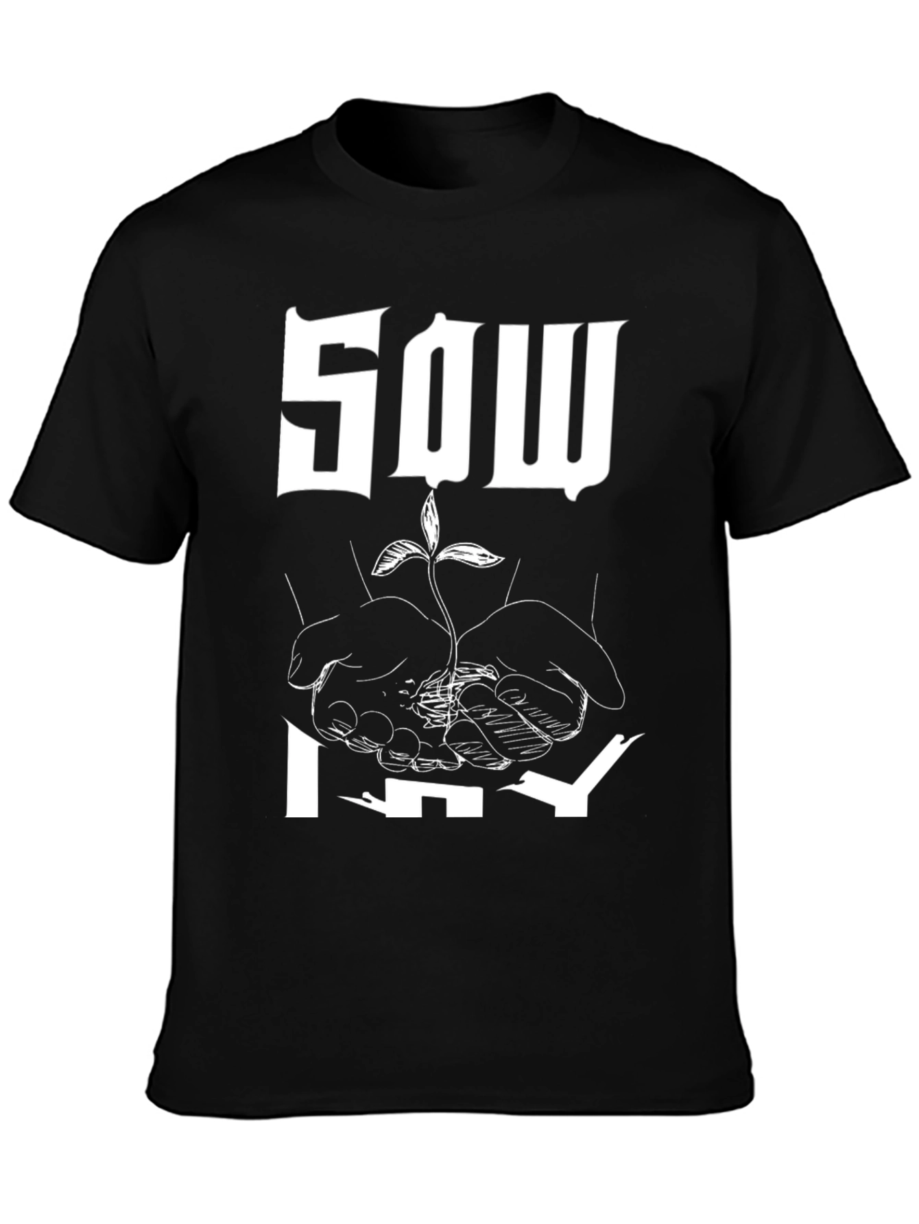 Sow Why Graphic T-Shirt - Black Cotton Tee