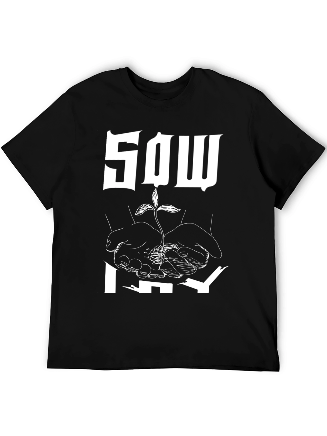 Sow Why Graphic T-Shirt - Black Cotton Tee