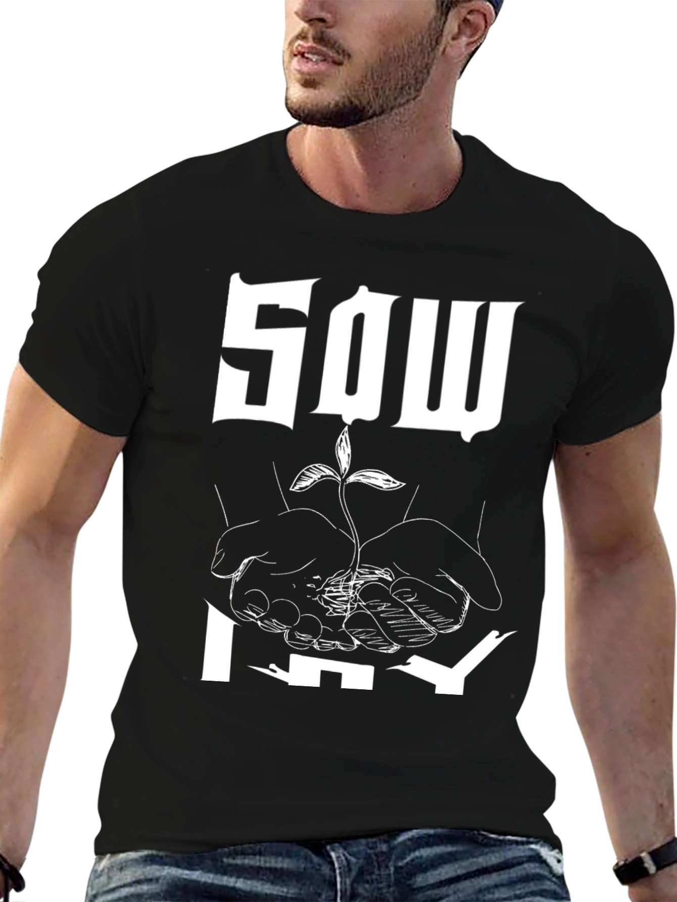 Sow Why Graphic T-Shirt - Black Cotton Tee