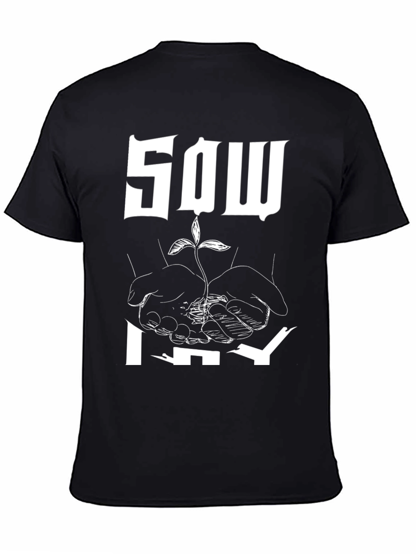 Sow Why Graphic T-Shirt - Black Cotton Tee