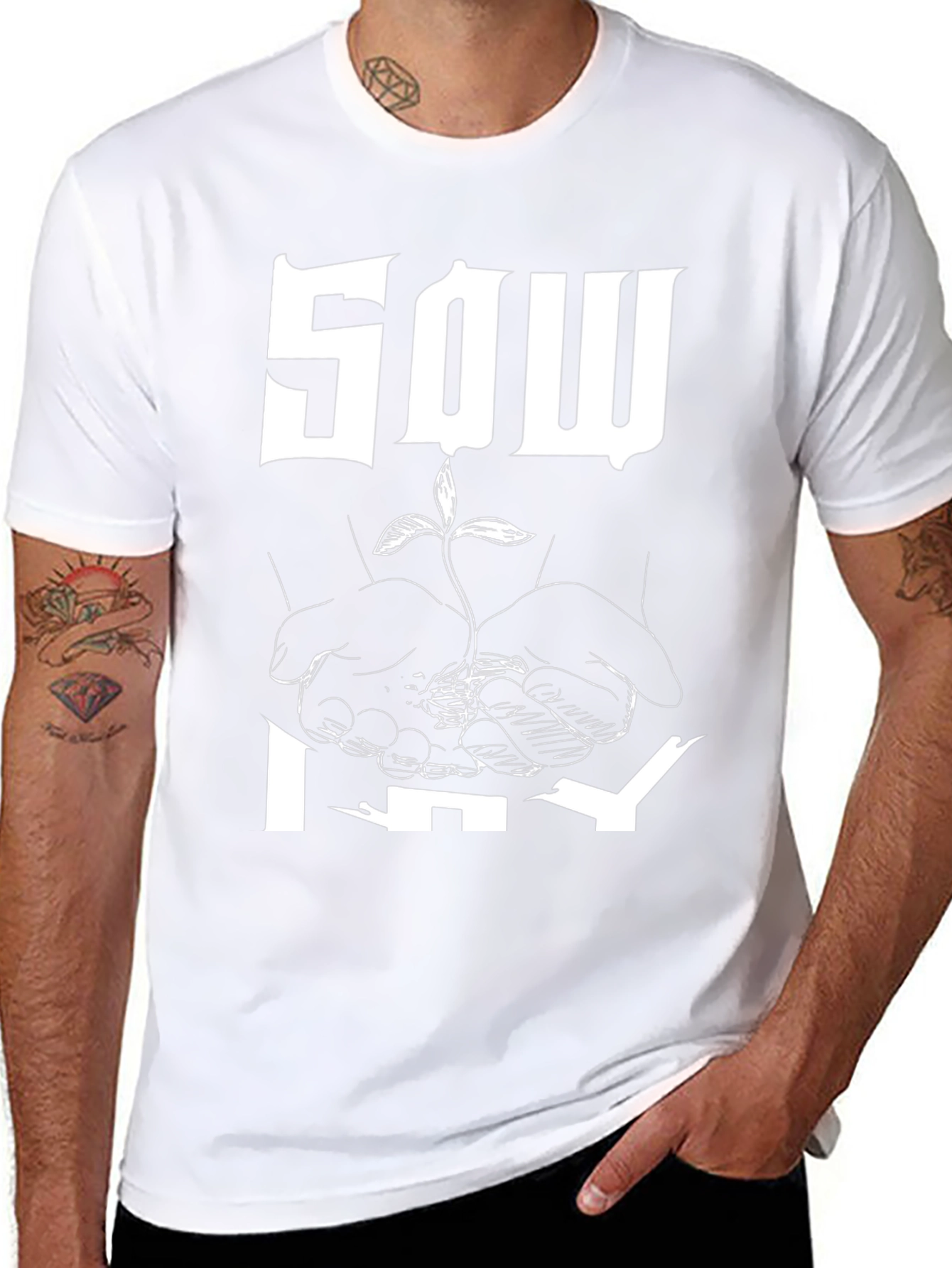 Sow Why Graphic T-Shirt - Black Cotton Tee