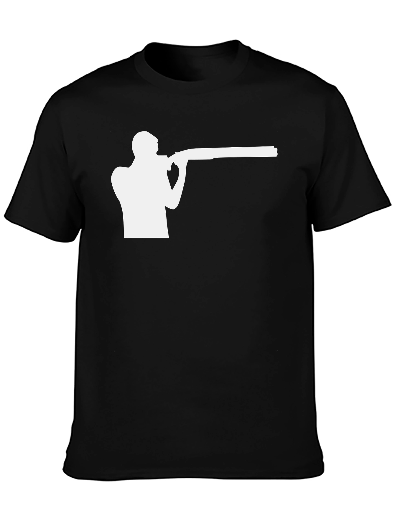 Clay Pigeon Shooting Graphic Tee - Black