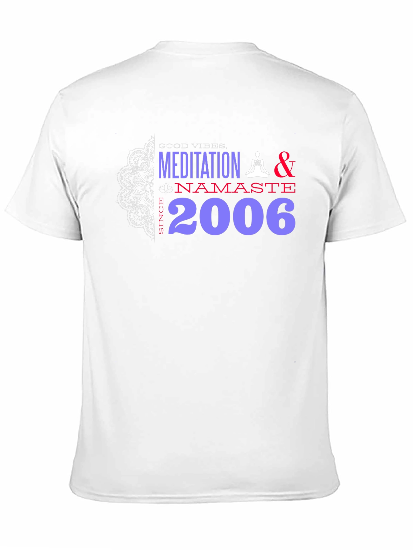 Meditation Namaste Good Vibes Black Tee